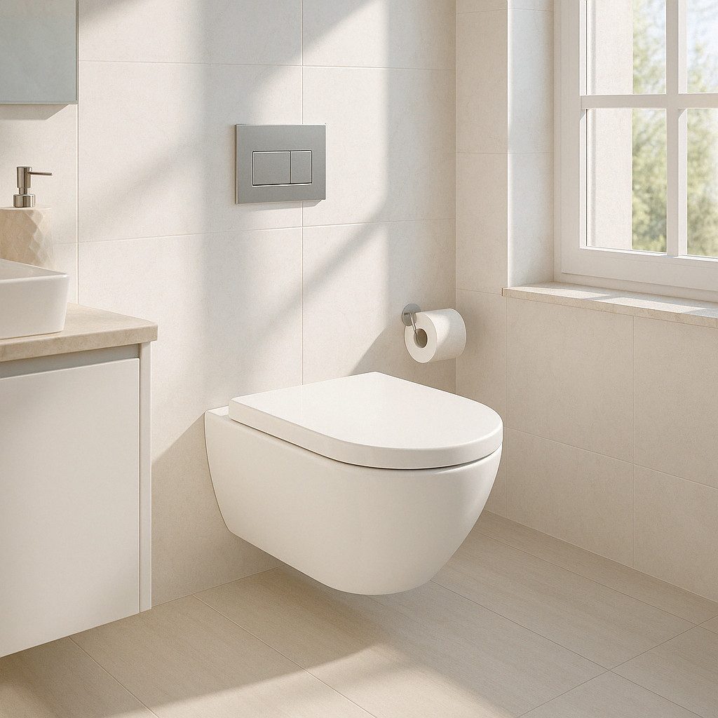 NEG Tiefspül-WC NEG Design Hänge-WC Uno11RL/RK randlos spritzfrei, Wandmontage