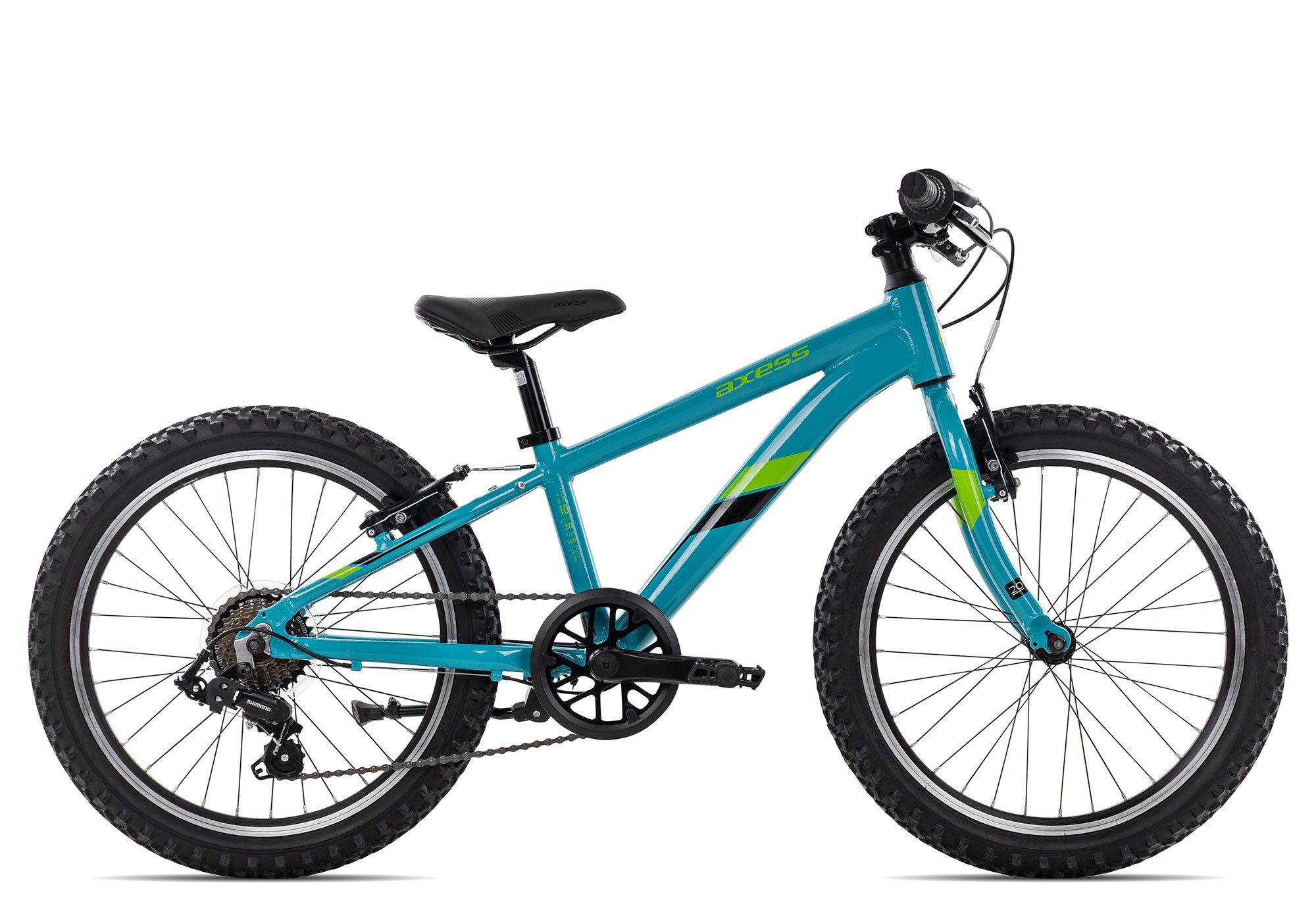 Axess Kinderfahrrad STIPE 20, 7 Gang Shimano Tourney RD-FT35 SuperShort Cage Schaltwerk, Kettenschaltung, Kinderrad 20 Zoll 7-Gang blau