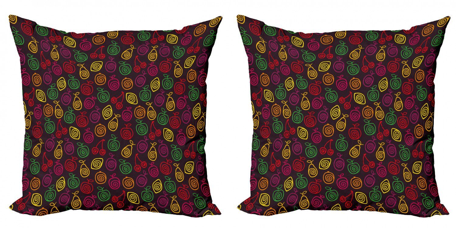 Kissenbezüge Modern Accent Doppelseitiger Stück), (2 Digitaldruck, Äpfel Birnen Früchte Kirschen Abakuhaus
