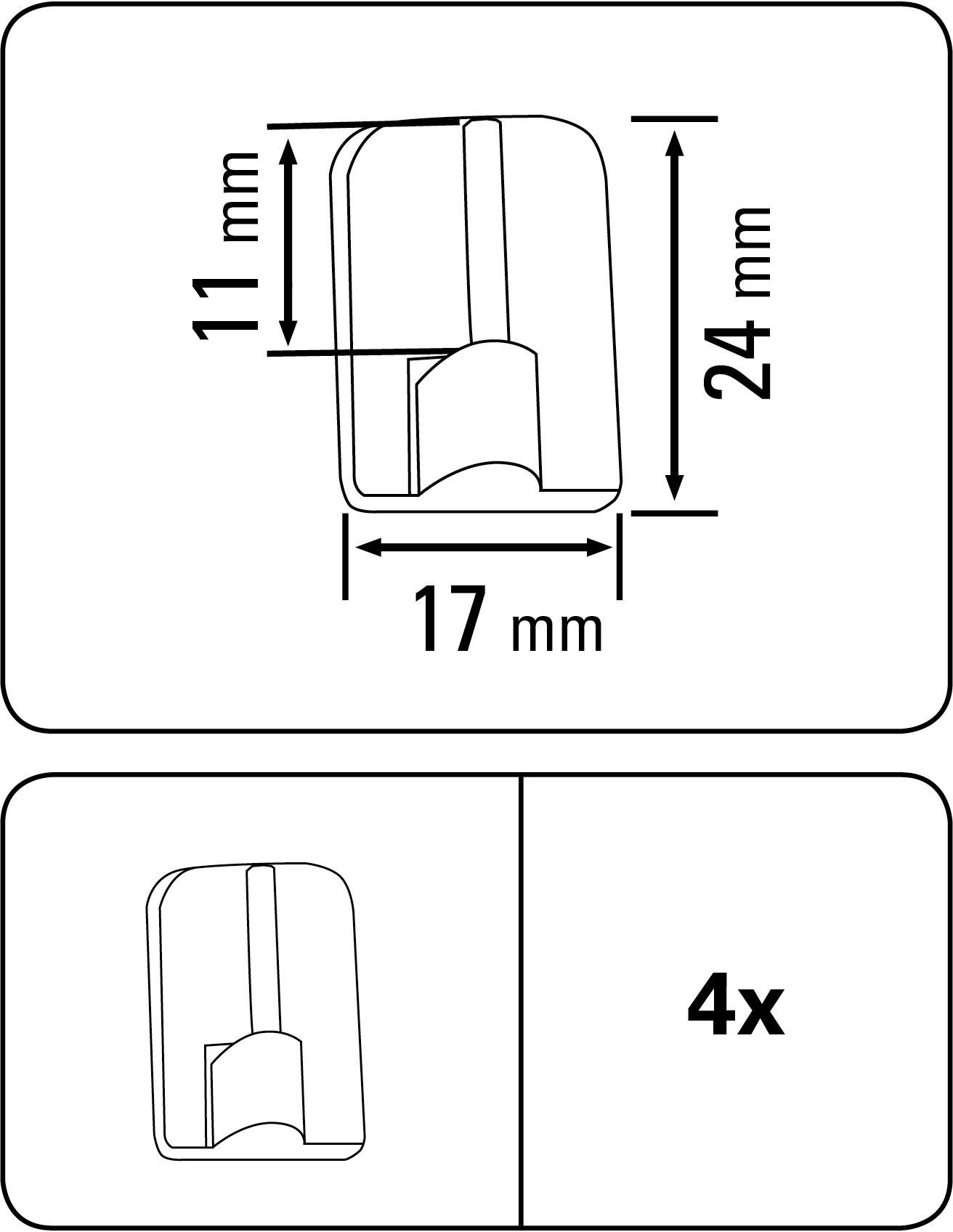 GARDINIA Gardinenstangenhalter, Gardinenstangen, (Set, 4-St), Serie günstig online kaufen