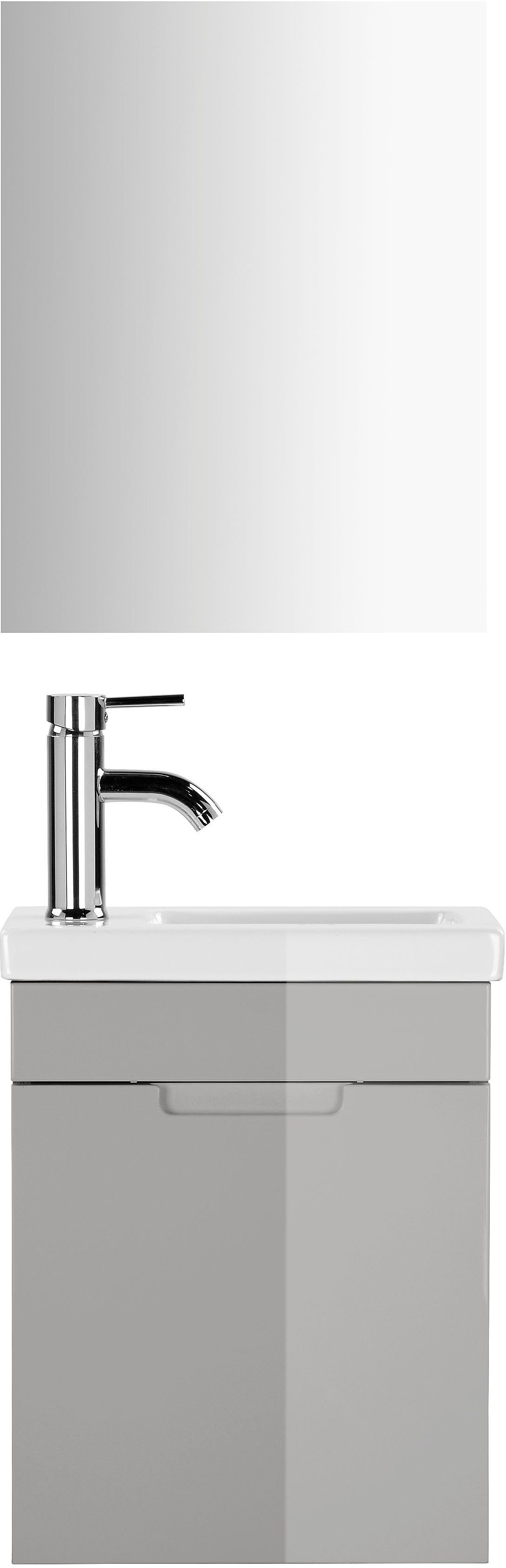 welltime Badmöbel-Set Lund Gästebad Gästebadezimmmer Set Gäste-WC Waschplat günstig online kaufen