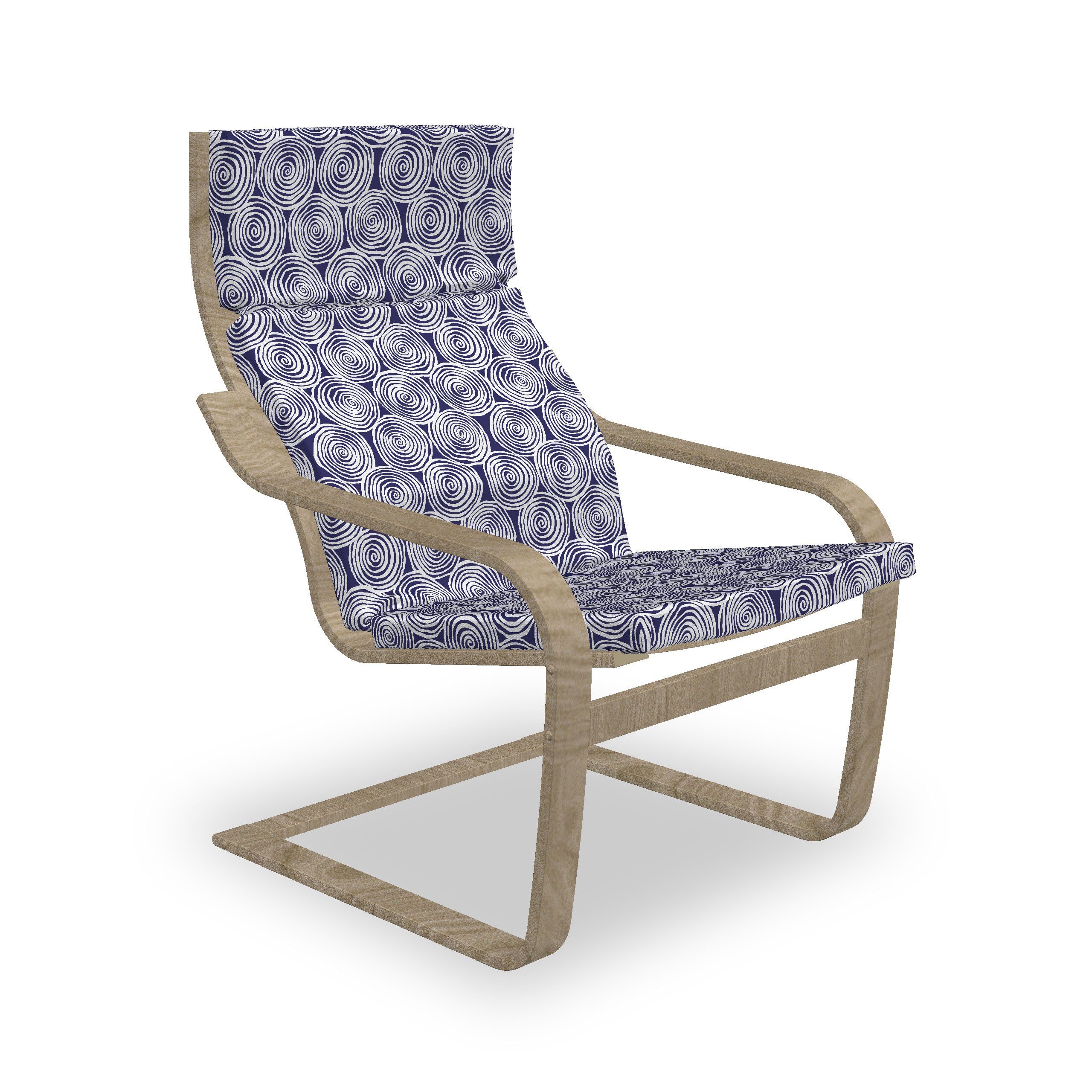 Abakuhaus Stuhlkissen Sitzkissen mit Stuhlkissen mit Hakenschlaufe und Reißverschluss, Abstrakt Spirals Vortex Graphic