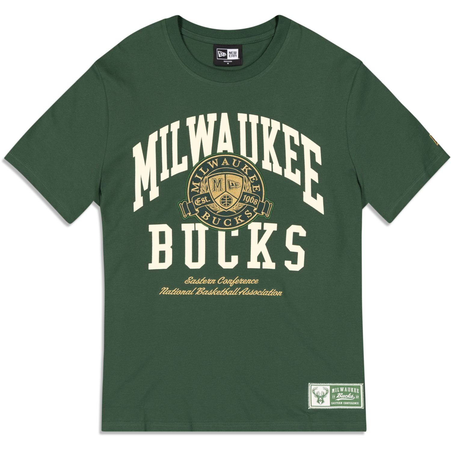 New LETTERMAN Print-Shirt NBA Era Milwaukee Bucks