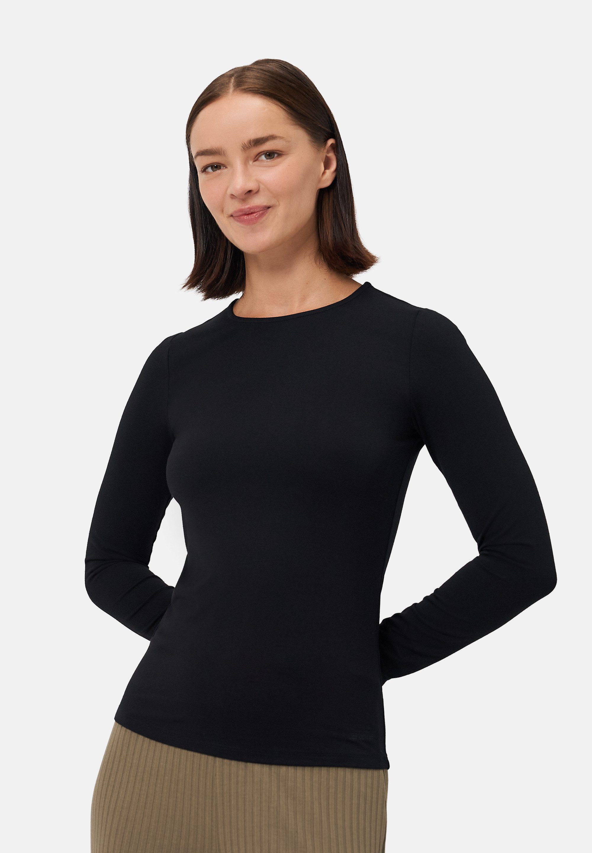 Les Lunes Langarmshirt SAAGE Warm Thermo Longsleeve Thermoeffekt, gebrushte Innenseite, atmungsaktiv