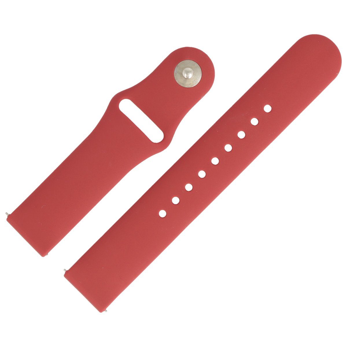 MARBURGER Uhrenarmband 20mm Silikon Fitness Smartwatch XL Extra Lang Rot