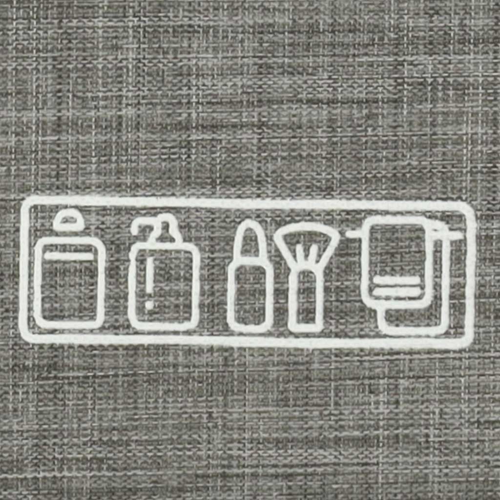 Ikonka Kosmetiktasche Kosmetiktasche Kulturbeutel faltbar Reiseorganizer mit Haken grau (Kulturbeutel faltbar Reiseorganizer mit Haken Kosmetiktasche grau, Kosmetiktasche faltbar Reiseorganizer mit Haken grau kompakt), faltbar Haken Reißverschlussfächer kompakt leicht grau Tasche