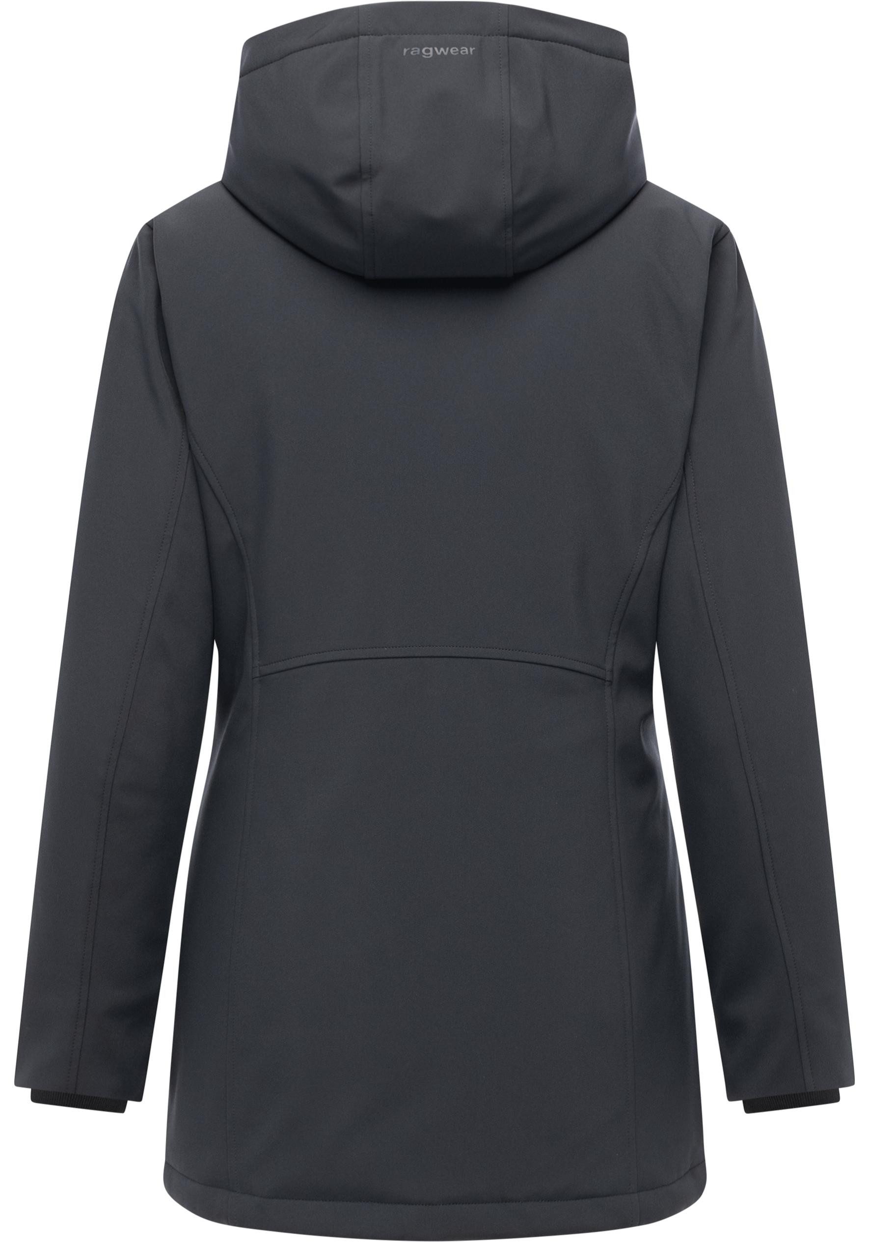 Ragwear Softshellmantel Navanuti Wasserdichter Wintermantel mit Kapuze