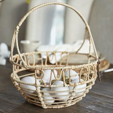 Rivièra Maison Kochlöffelhalter Eierkorb Rustic Rattan Egg Basket