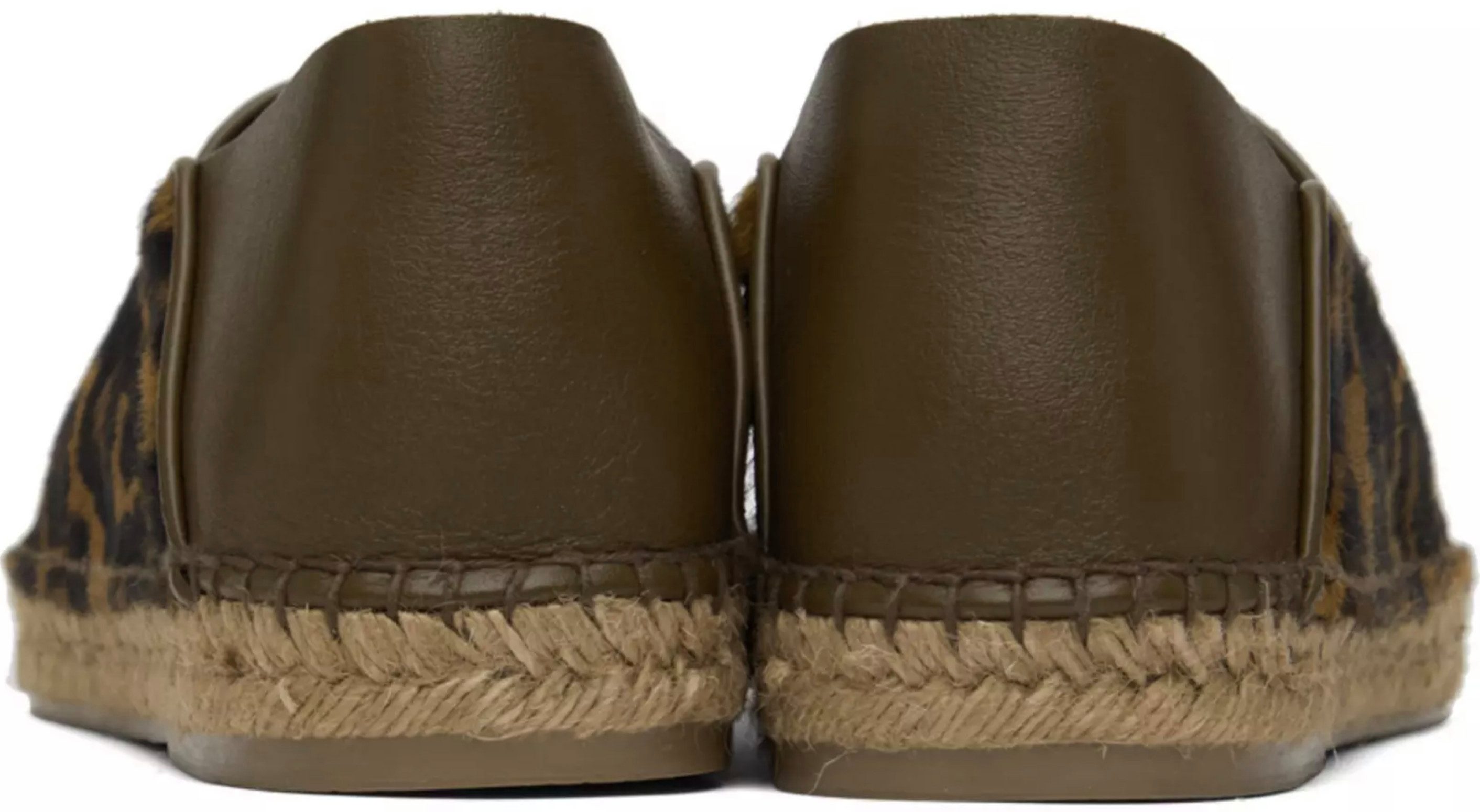 Tom Ford Barnes Leopardenmuster Schuhe aus Kuhfell Espadrille Zusammenklappbare Ferse, Wildleder, weich und atmungsaktiv