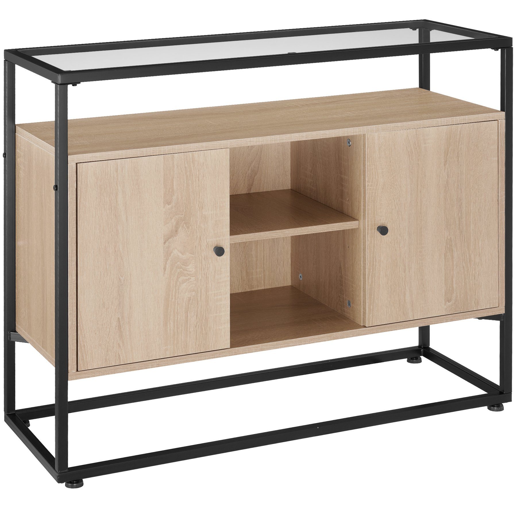 tectake Sideboard Kommode Oldham 100x38x80,5cm (Sideboard, günstig online kaufen
