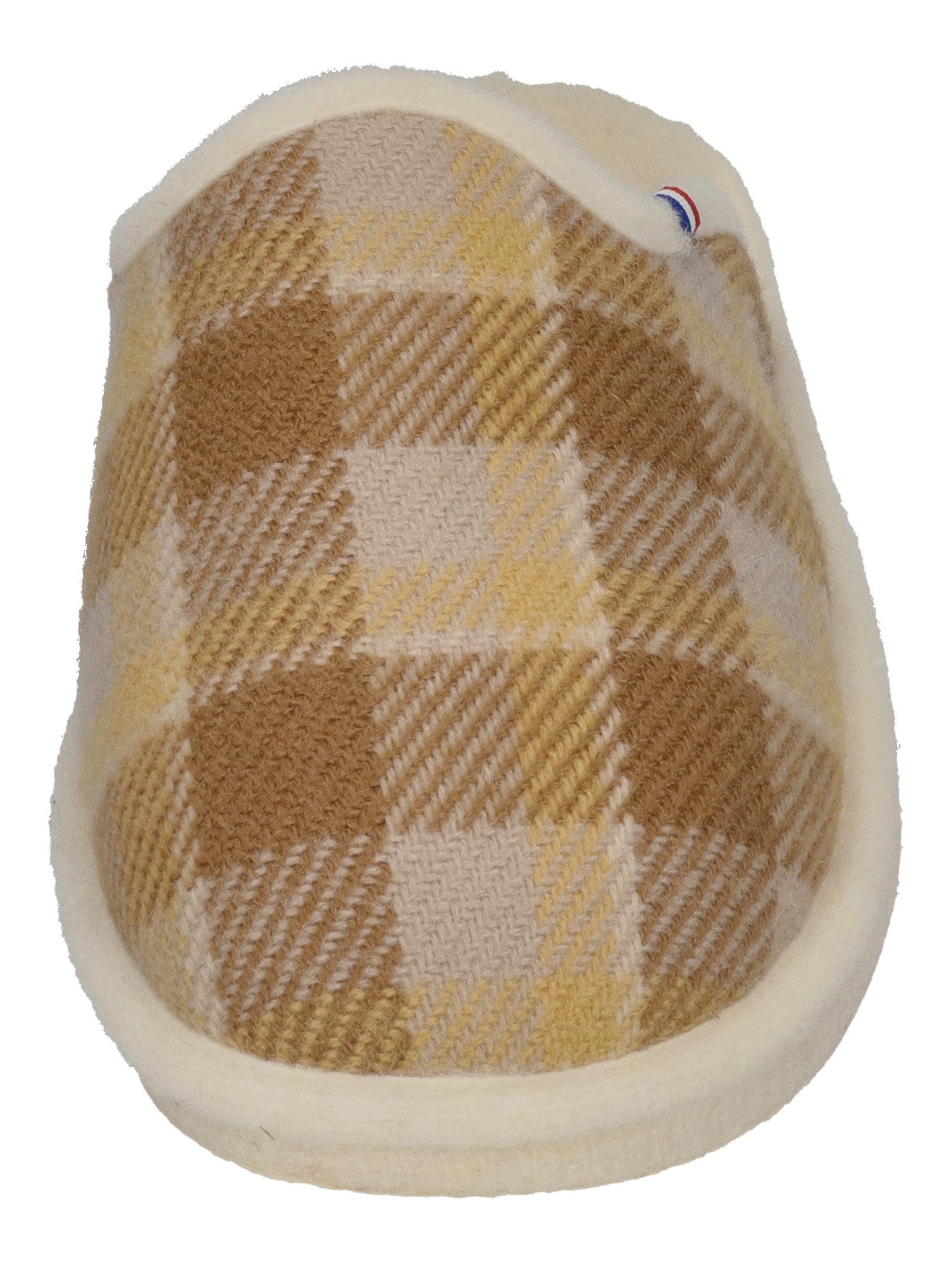 espadrij l´originale CHAUSSON WOOLCHECK Hausschuh Jaune Check Small