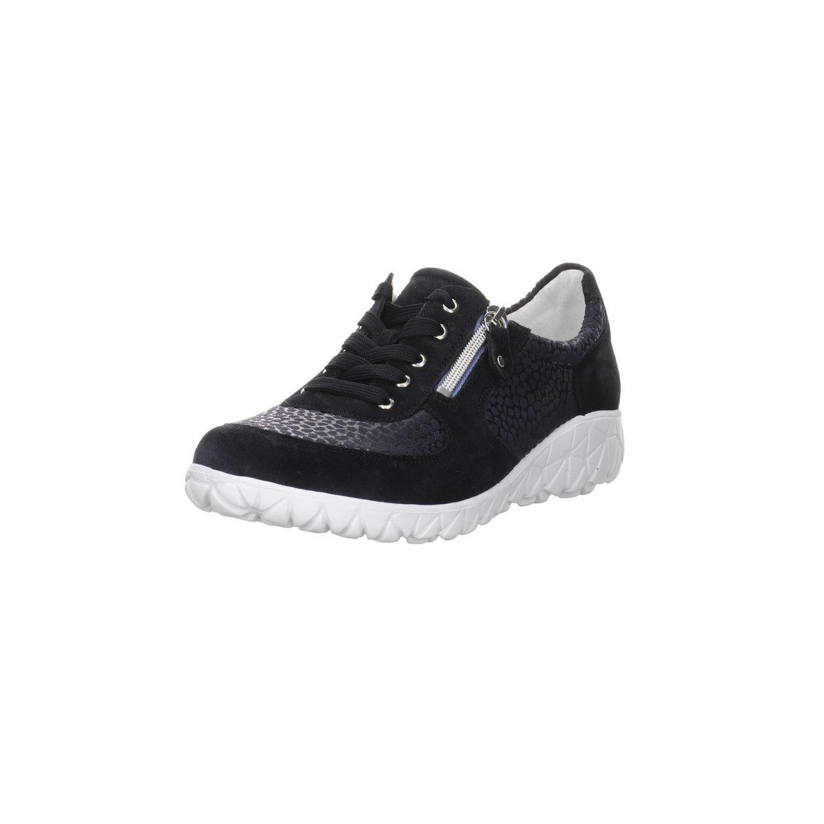 Komfort Schnürer für Damen in blau Sneaker
