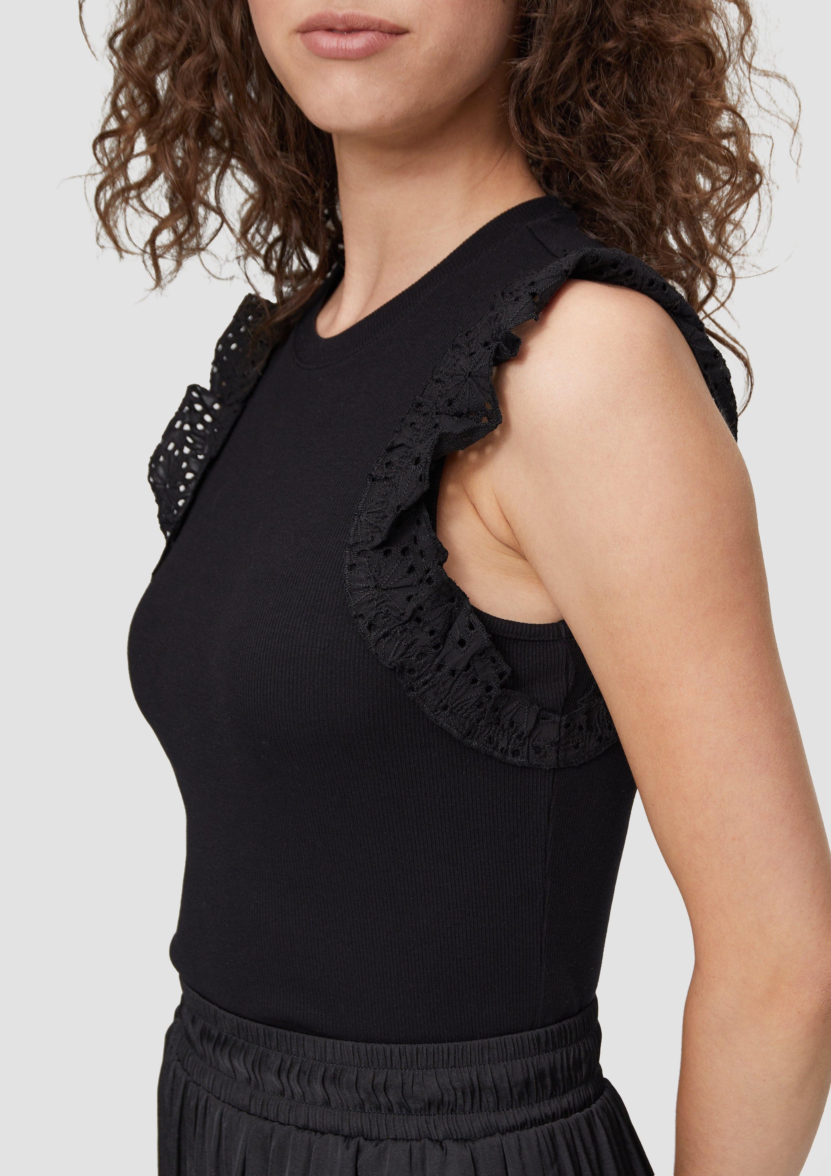 QS Shirttop Top mit Volants und günstig online kaufen