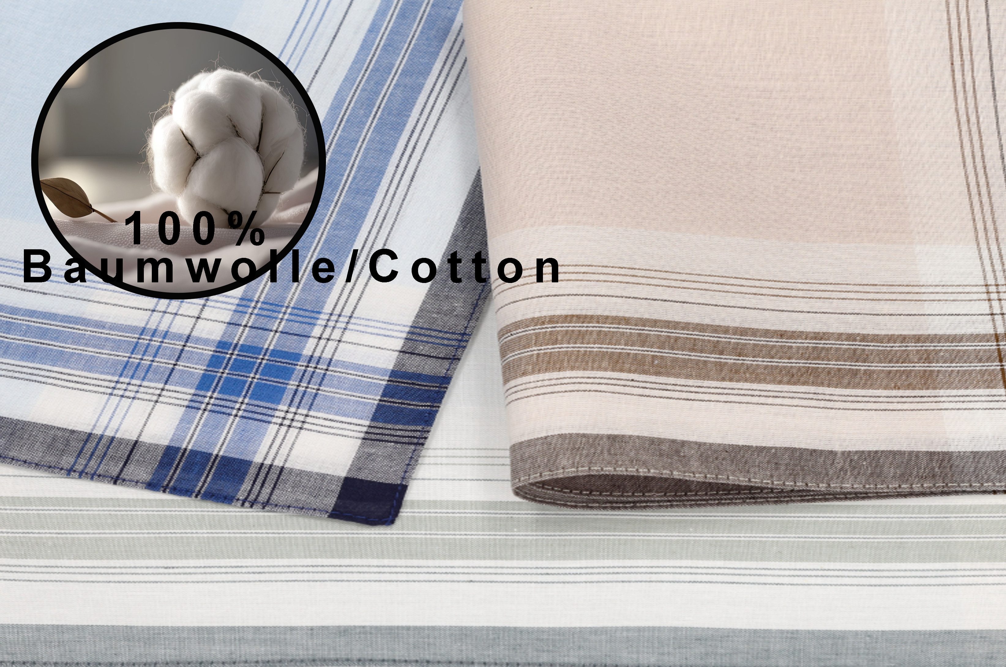 Betz Taschentuch 12 Stück Herren Stoff Taschentücher Set Martin Dessin 12 Gr 40x40cm, (Dessin 12, 12-St)