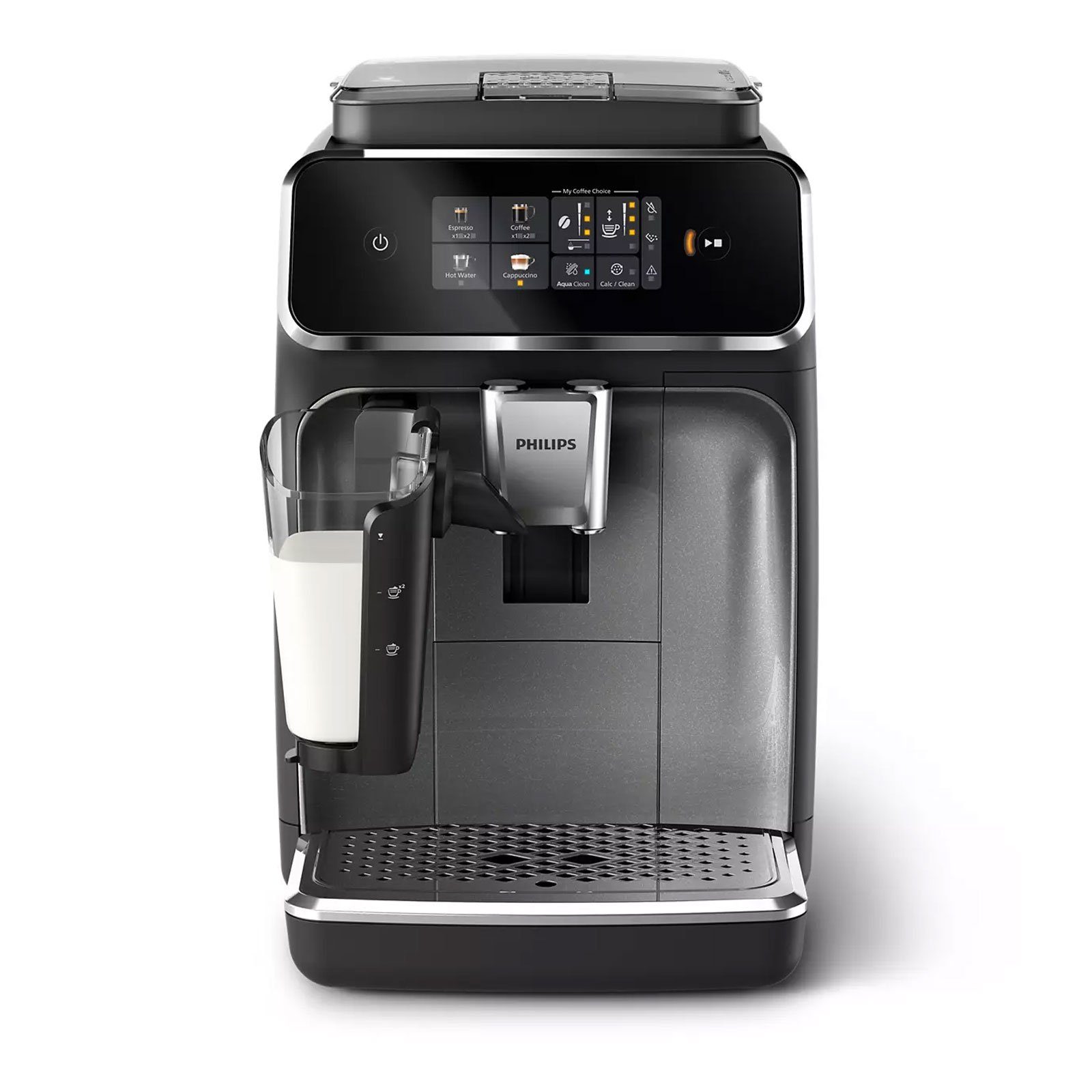 Philips Kaffeevollautomat Kaffeevollautomat 2300, herausnehmbar, verschiedene EP2339/40 Getränke Knopfdruck LatteGo Auf Series genießen Reinigung, Brühgruppe leichte 4 System
