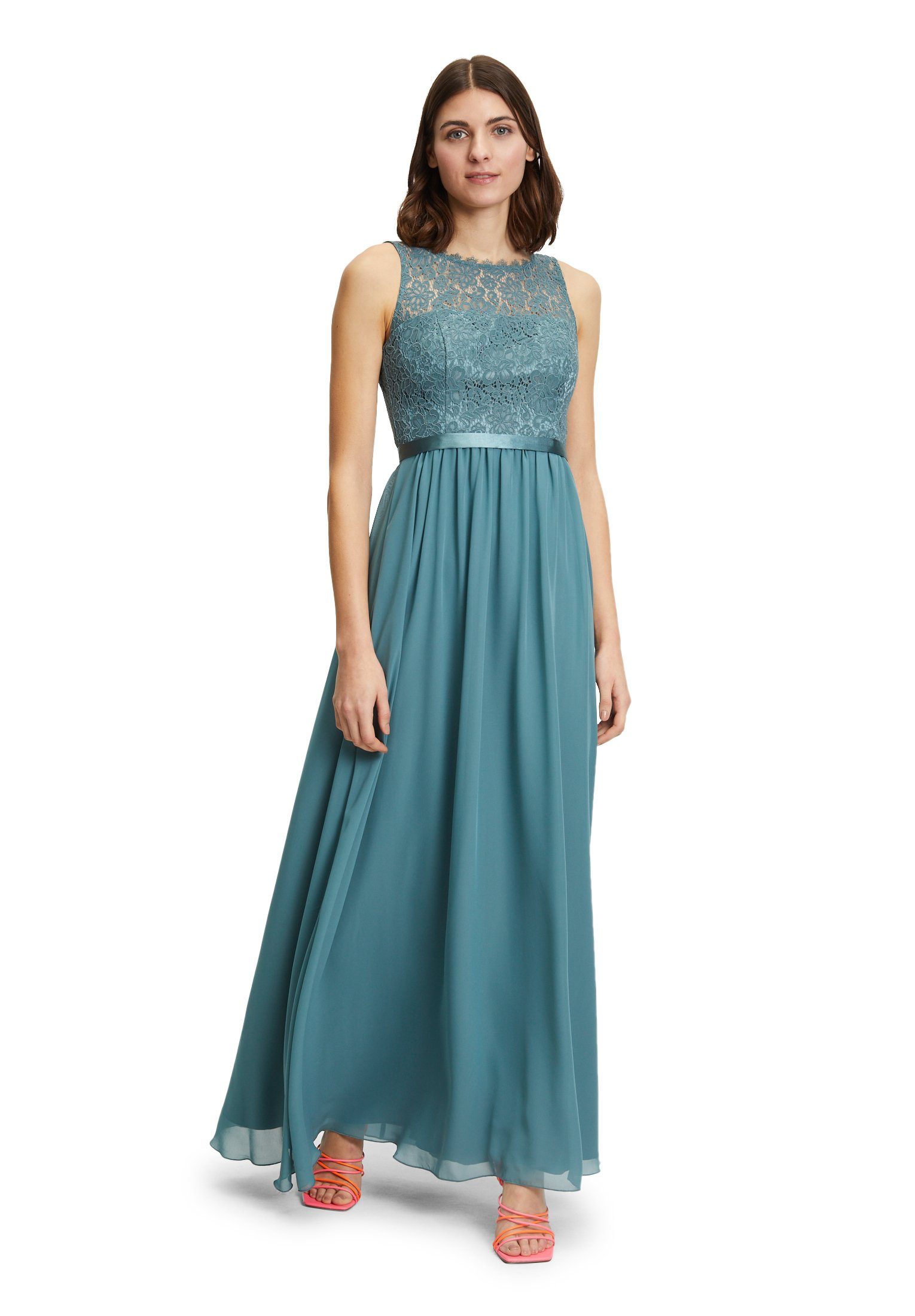 Vera Mont Maxikleid mit Spitze (1-tlg) Bogenkante Eucalyptus Green