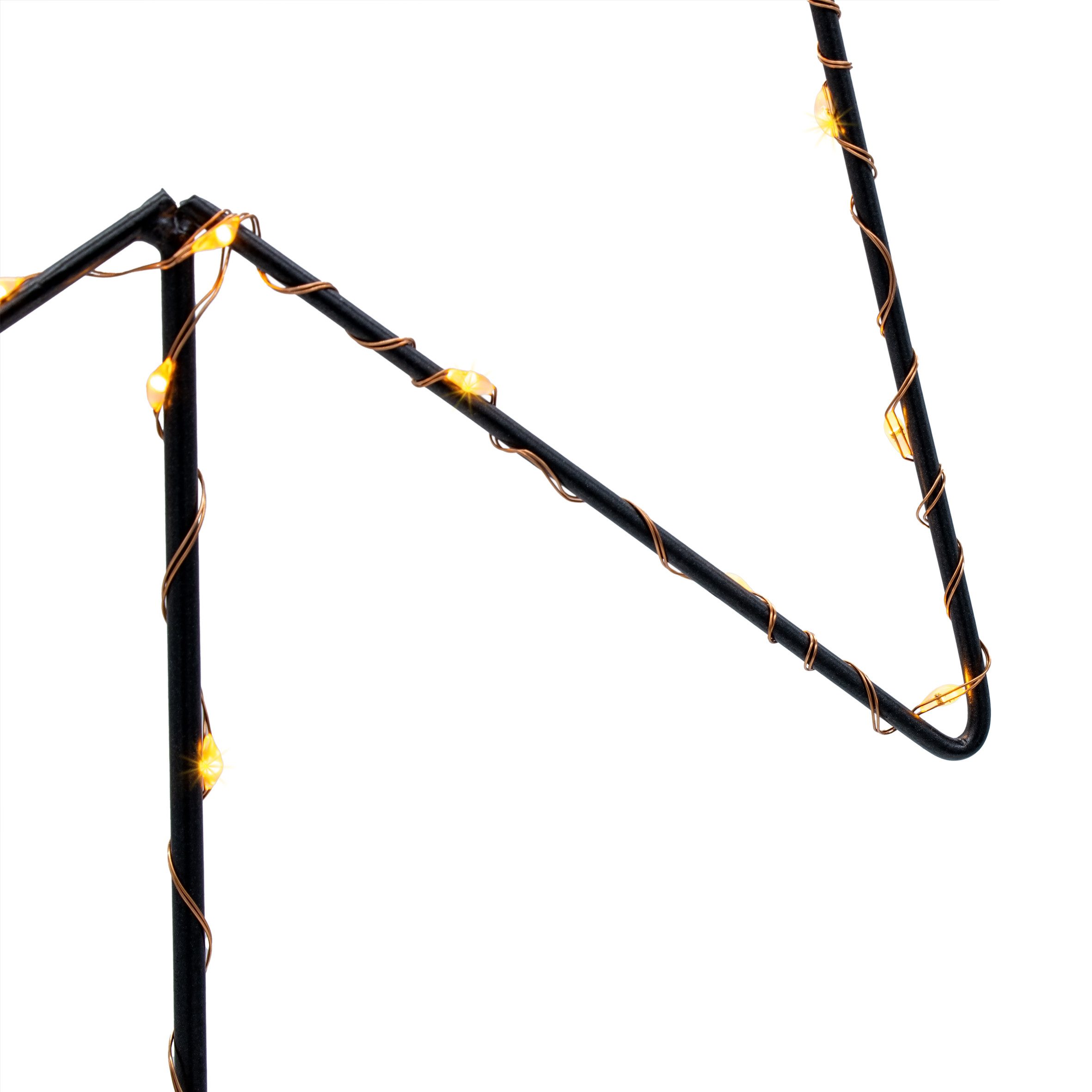 Spetebo Gartenstecker LED Stern 30 / 24 cm Garten Deko (3er Set, 1-St., mit 70 LED in warm weiß) mit IP44 Spritzwasserschutz – Bild 5 von 5