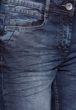Cecil 5-Pocket-Jeans Scarlett mit schmalem Bein und mittelblauer Waschung