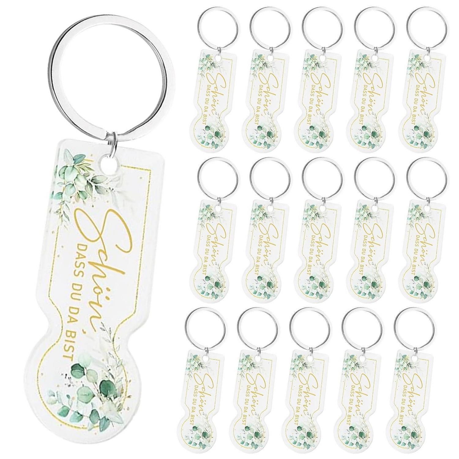 LuxusKollektion Schlüsselanhänger Schlüsselanhänger Acryl Gastgeschenk "Schön, dass du da bist" 24tlg