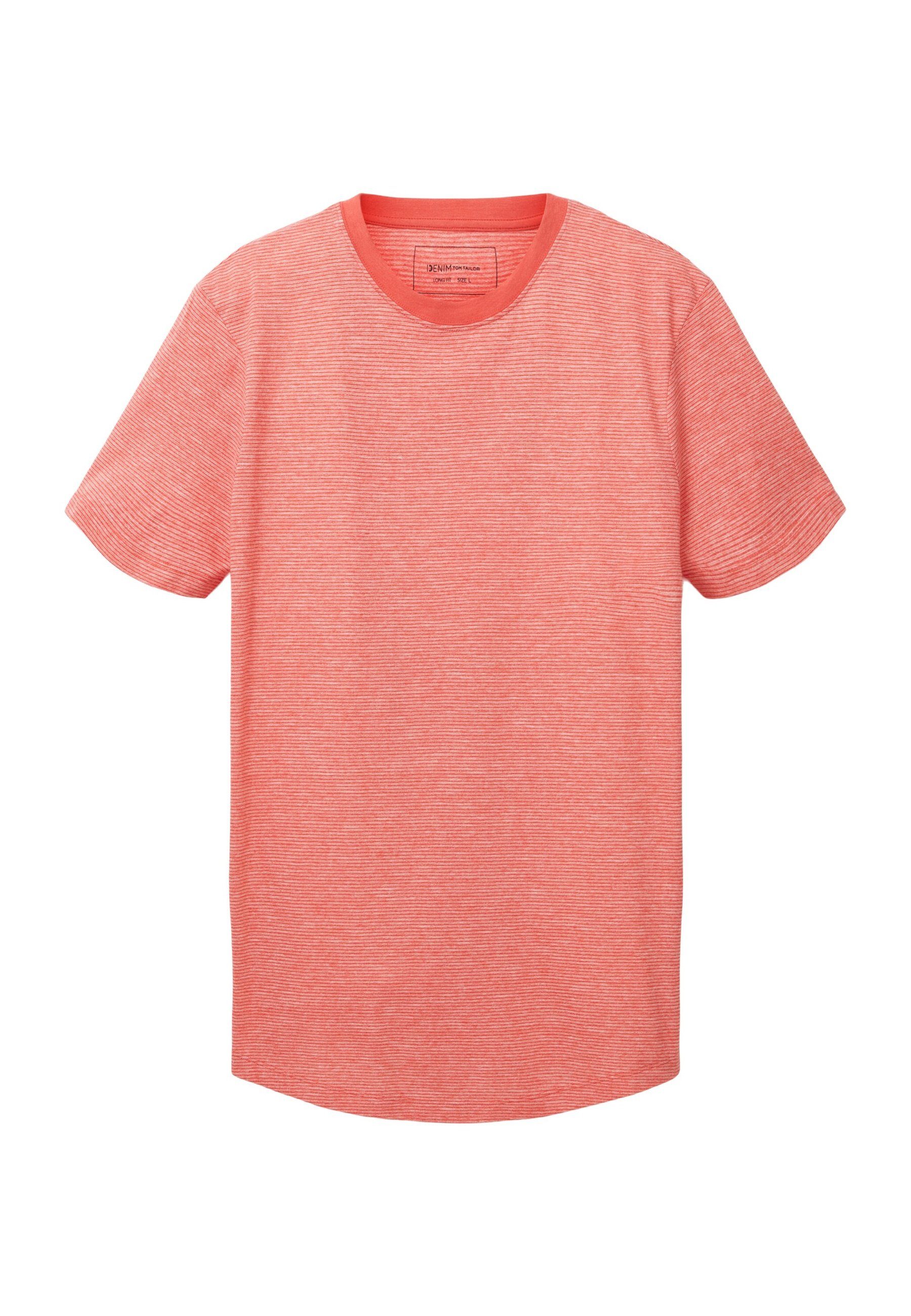 TAILOR T-Shirt (1-tlg) Kurzarmshirt T-Shirt rot TOM