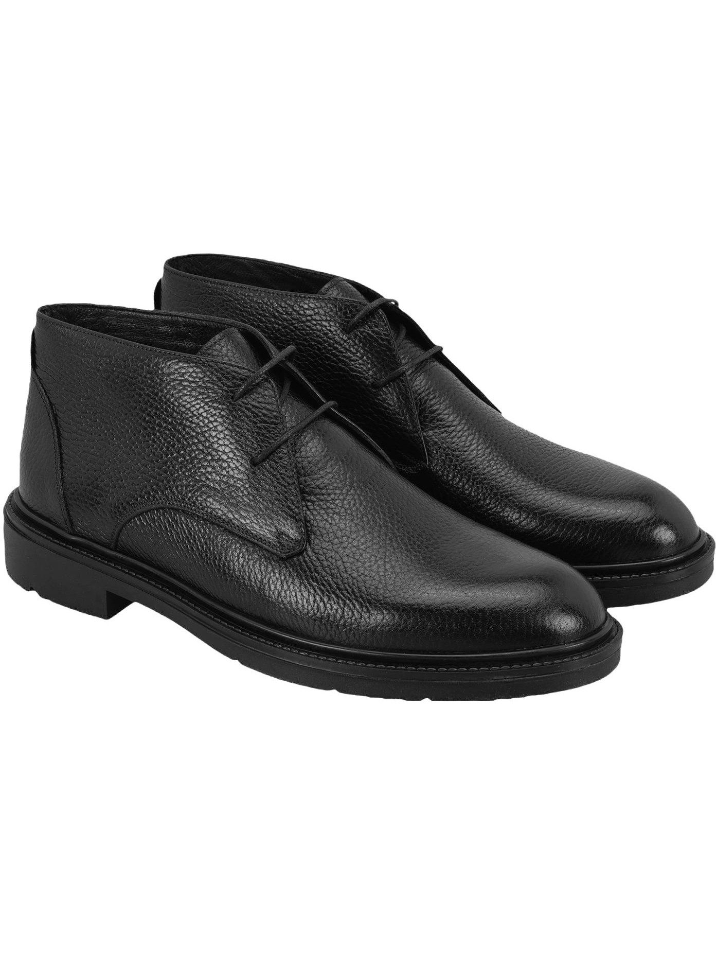 Herren-Schnürstiefel aus Leder – 2 cm Absatz, atmungsaktiv, wasserabw Stiefelette