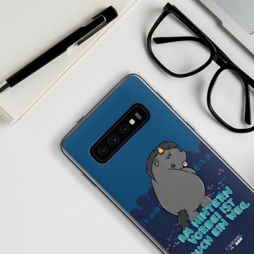 DeinDesign Handyhülle Grummeleinhorn am Hintern vorbei, Samsung Galaxy A7 (2018) Silikon Hülle Bumper Case Handy Schutzhülle
