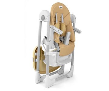 LeNoSa Hochstuhl Babystuhl ab 6 Monaten bis 3 Jahre • abnehmbare Ablage • 5-Punkt-Sicherheitsgurte Beige