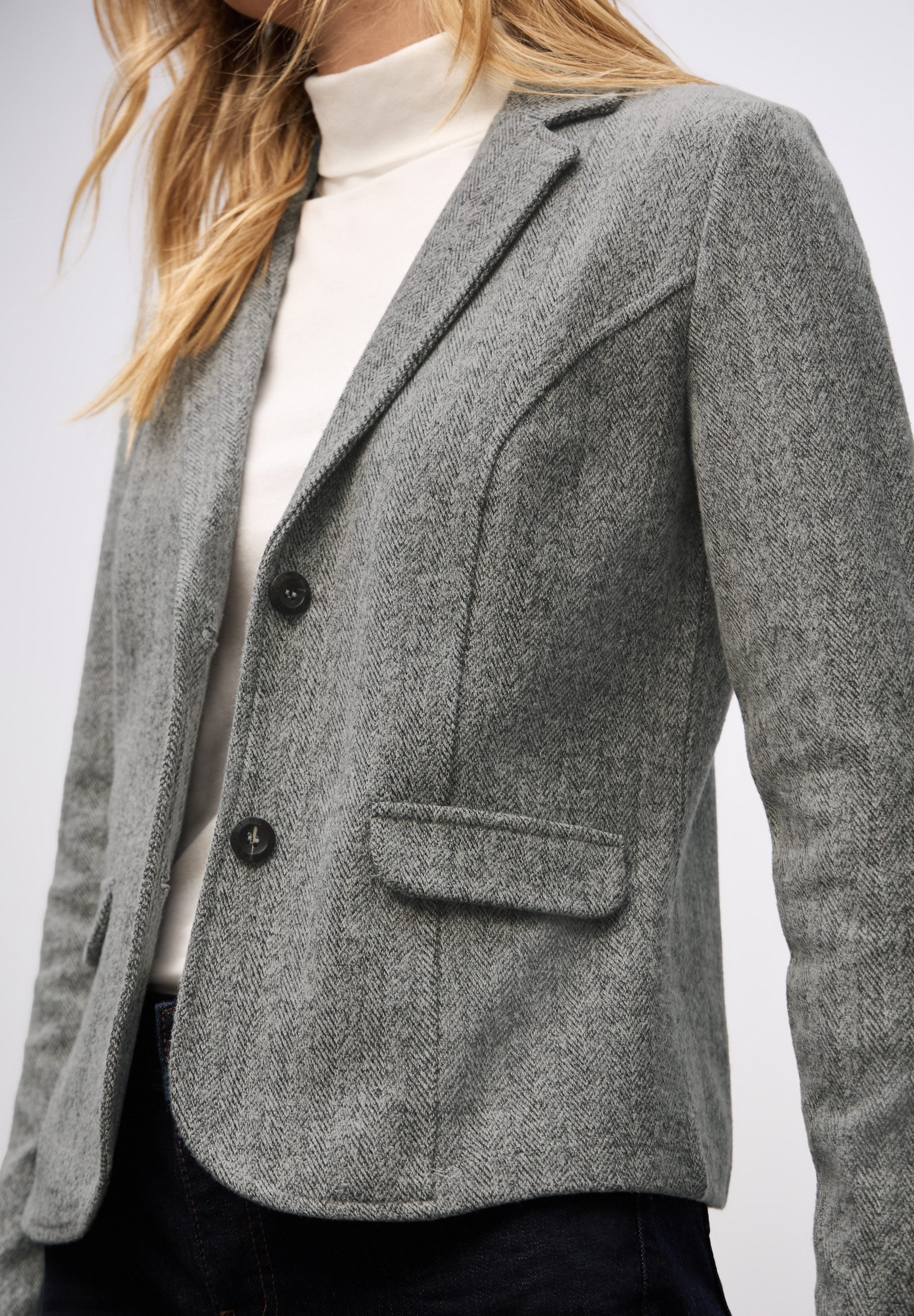 STREET ONE Jackenblazer meliert, mit klassischem Reverskragen