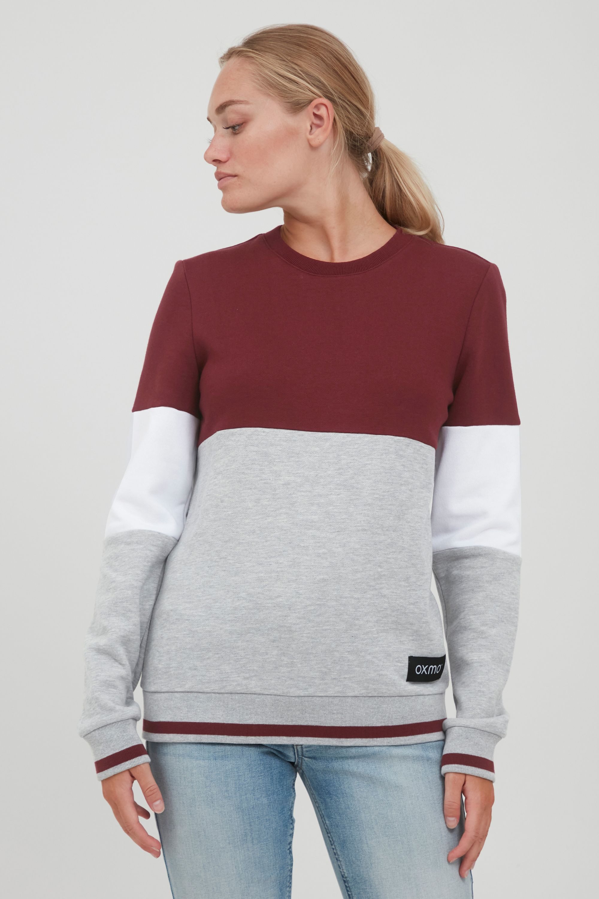 OXMO Hoodie OXOmaya Sportlicher Sweatpullover mit kontrastreichem Muster