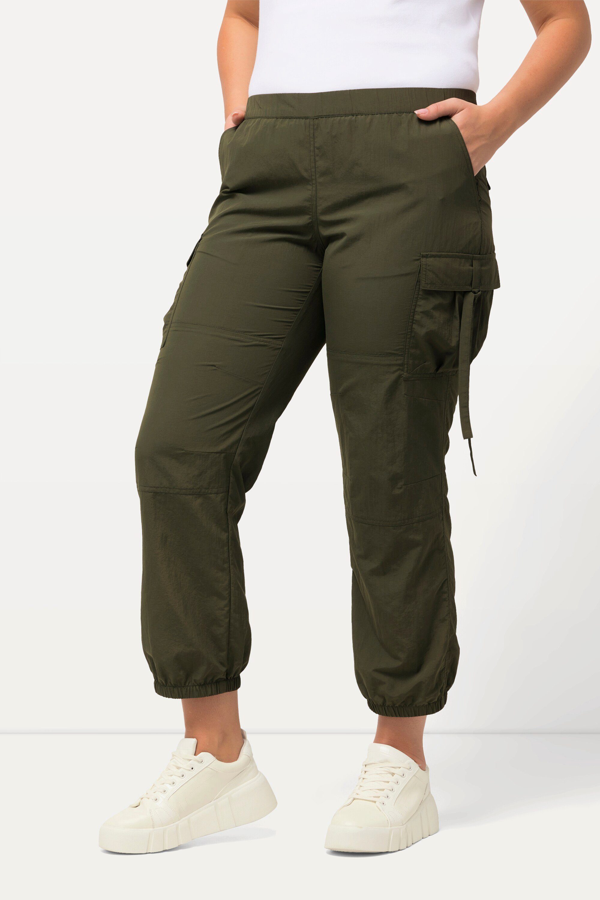 Ulla Popken Cargoshorts Cargohose Utility-Style Elastikbund günstig online kaufen