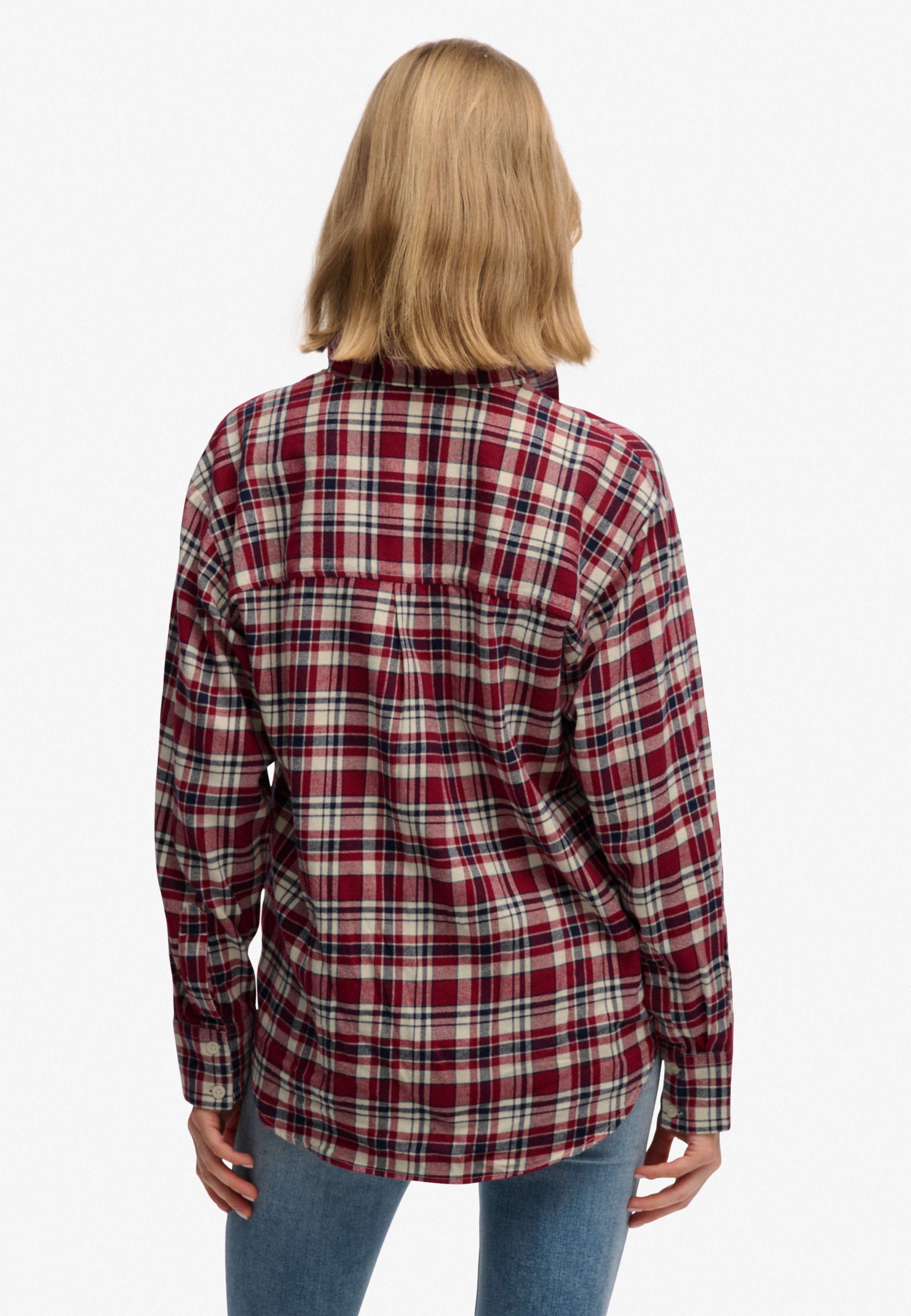 Superdry Karobluse CHECK FLANNEL RELAXED SHIRT Baumwolle, relaxed fit, aus günstig online kaufen