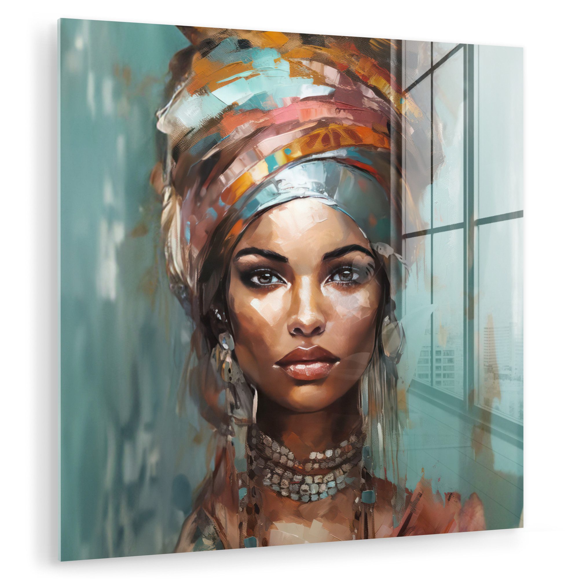 MuchoWow Acrylglasbild Frau - Kunst - günstig online kaufen