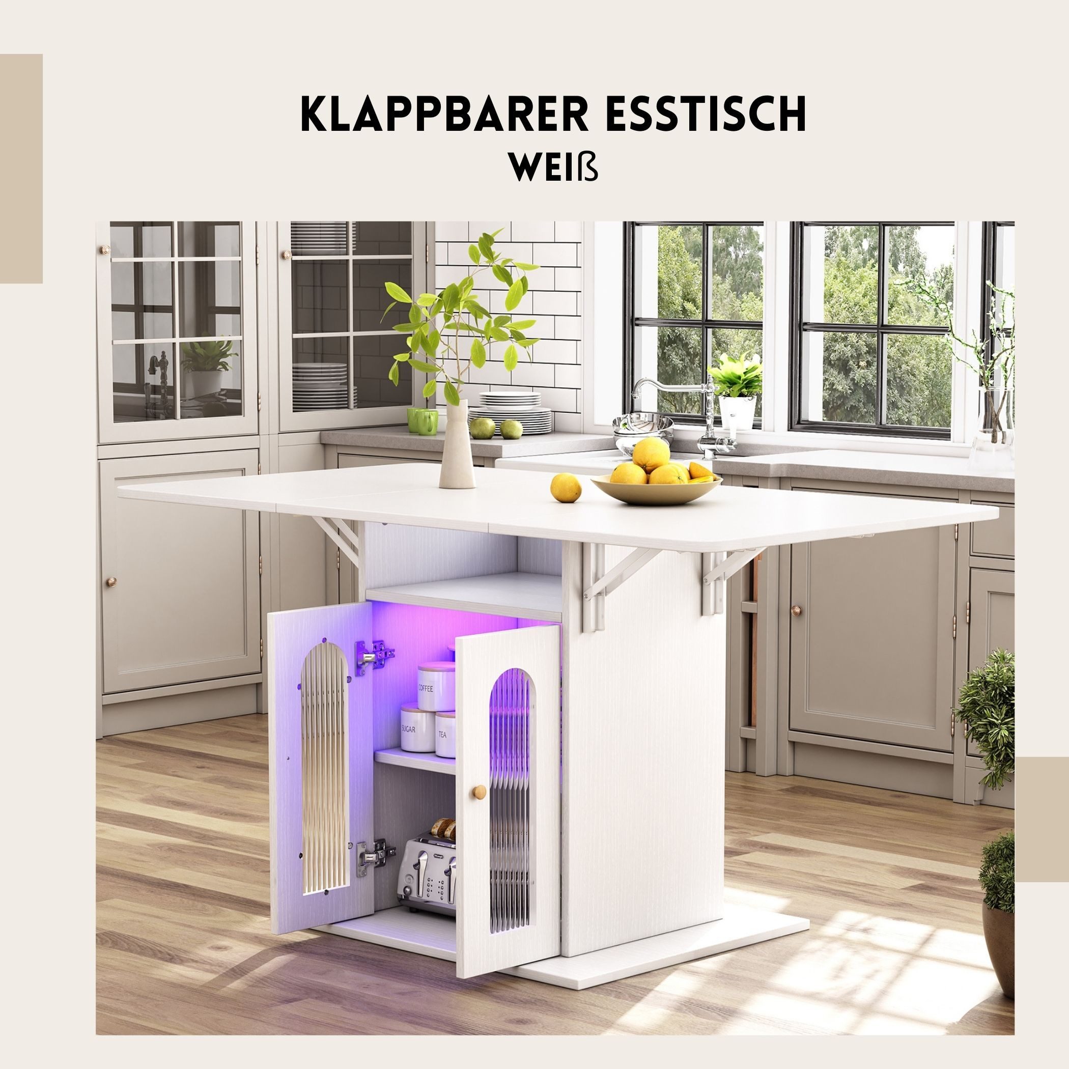 SeedWave Esstisch Klappbarer, Verstellbar 50-140 cm, günstig online kaufen