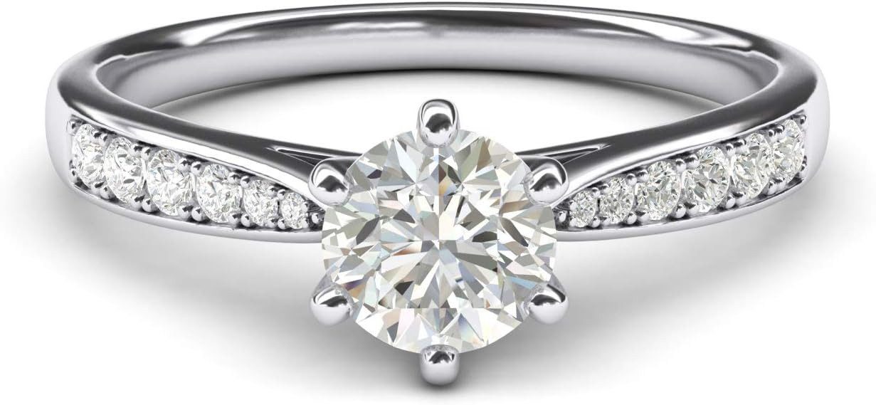 Jumpeak Diamantring 1 Karat 6 Klauen Diamant Ring Damen, 14K Gold Verlobung günstig online kaufen