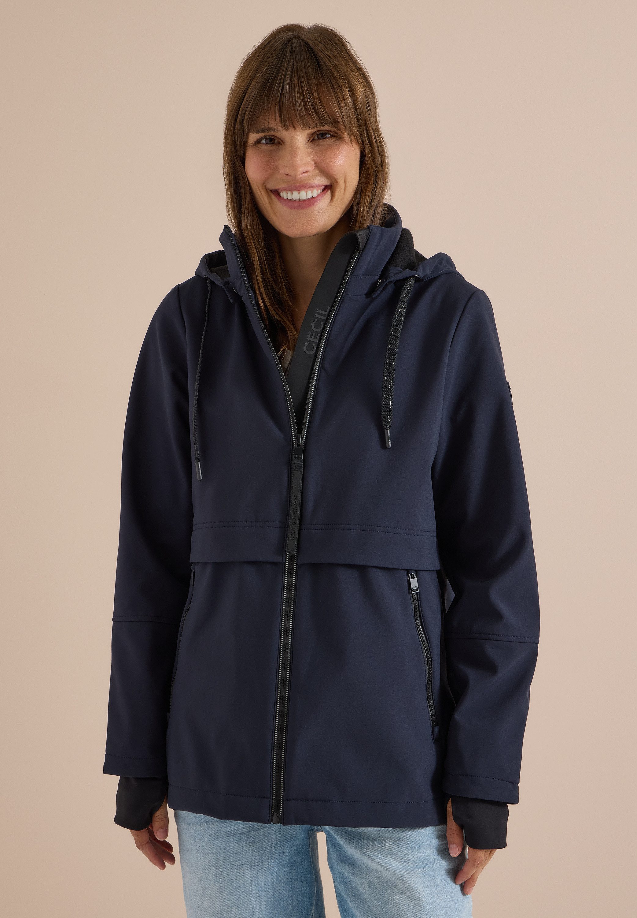 CECIL Softshelljacke in Unifarbe