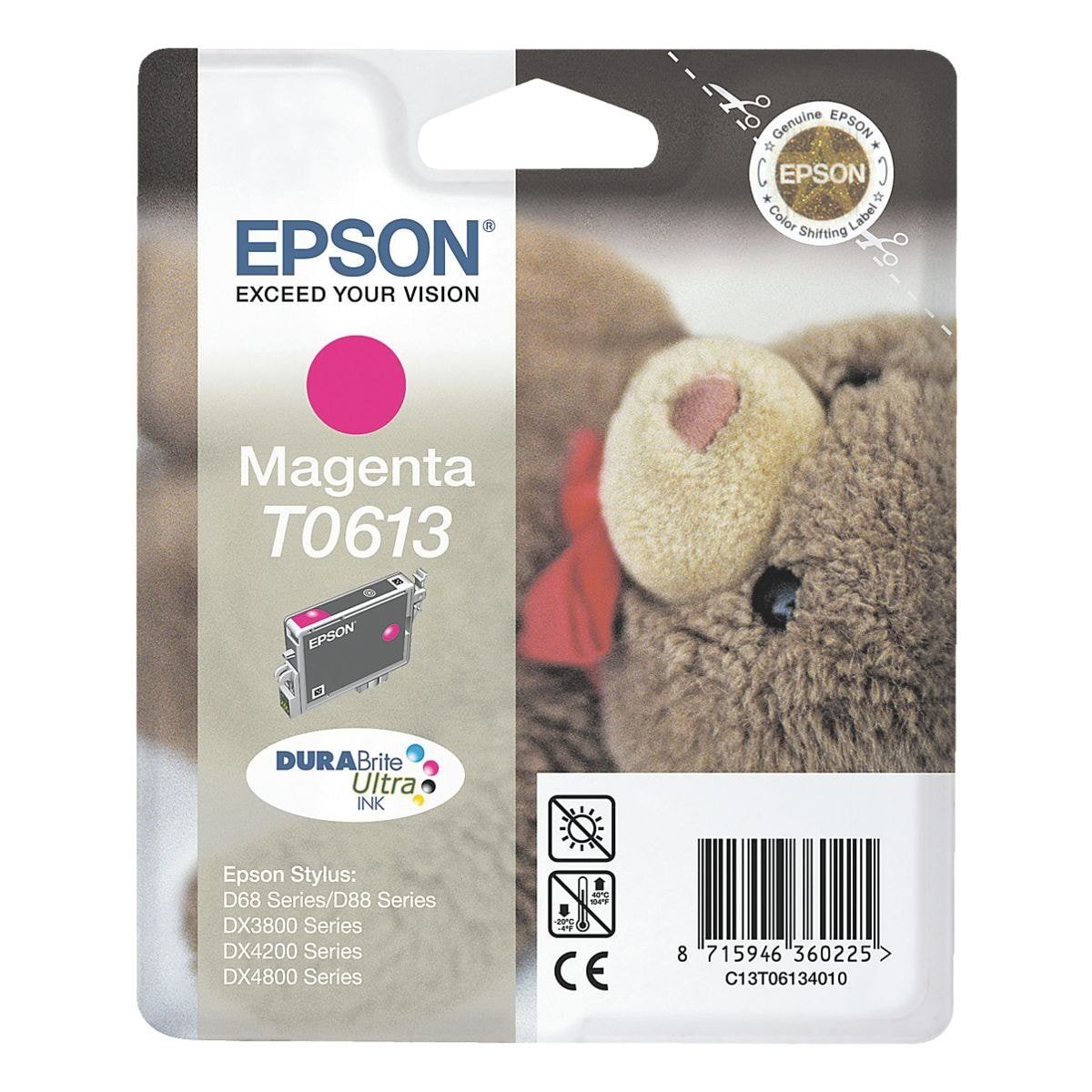Epson T061340 Tintenpatrone (1-tlg., Original Druckerpatrone, magenta)