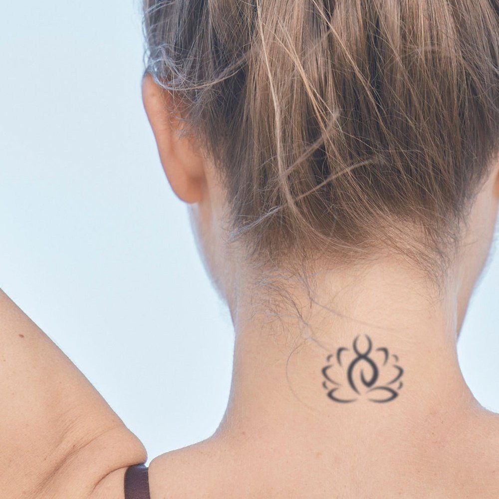 FOREVER NEVER Schmuck-Tattoo Lotus klein