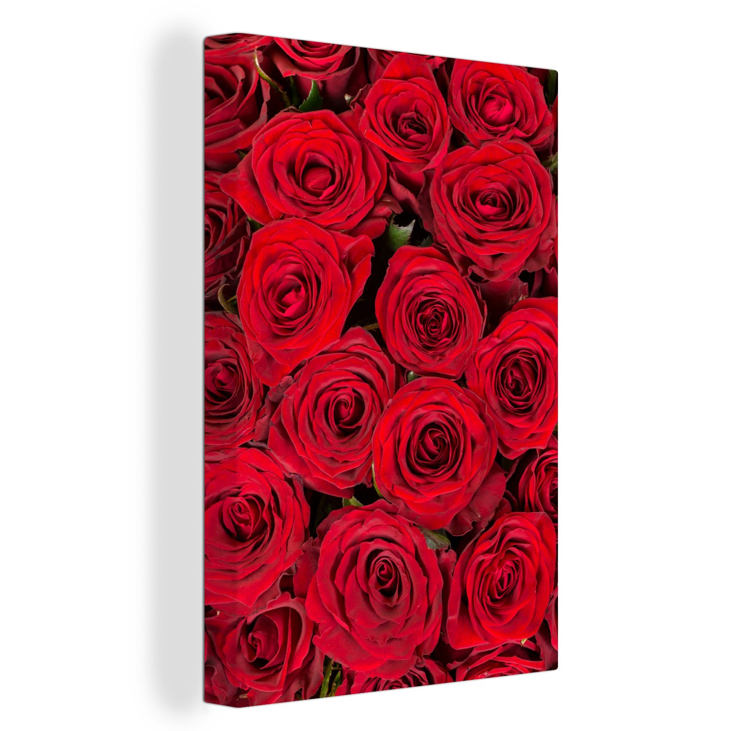 OneMillionCanvasses® Leinwandbild Rosen - Blumen - Blumenstrauß, (1 St), Leinwandbild fertig bespannt inkl. Zackenaufhänger, Gemälde, 20x30 cm
