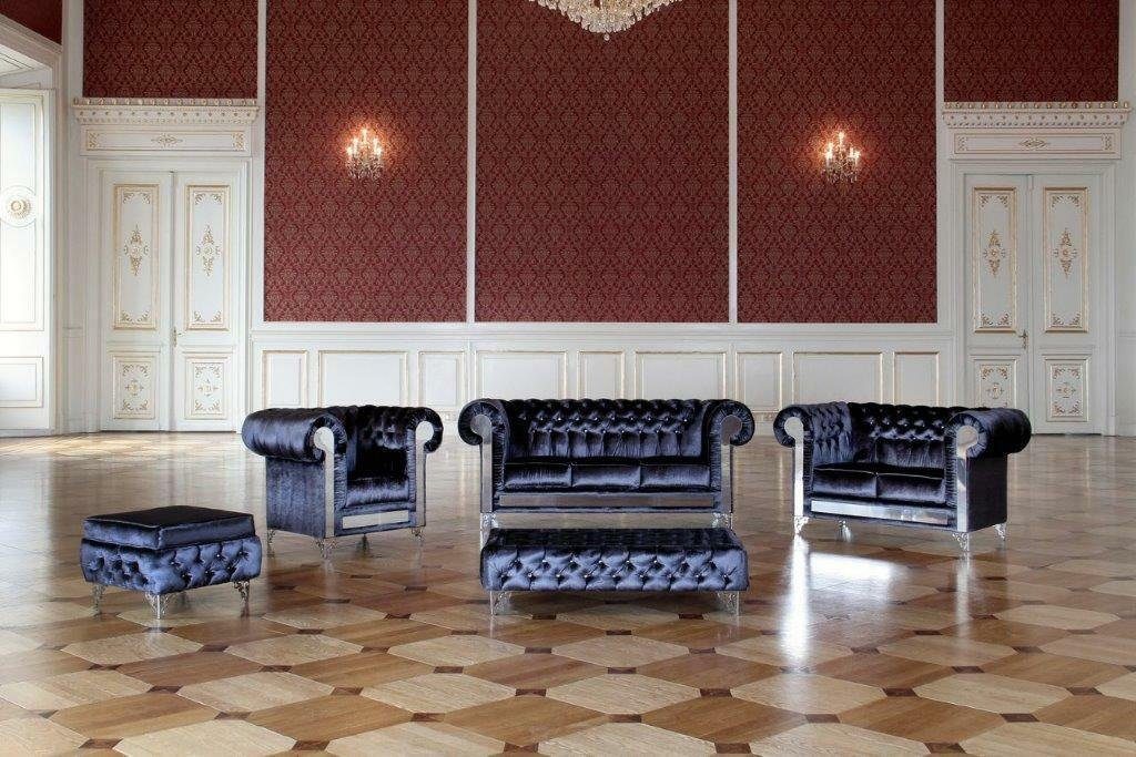 JVmoebel Chesterfield-Sofa, designer luxus chesterfield samt couch stoff sofa textil