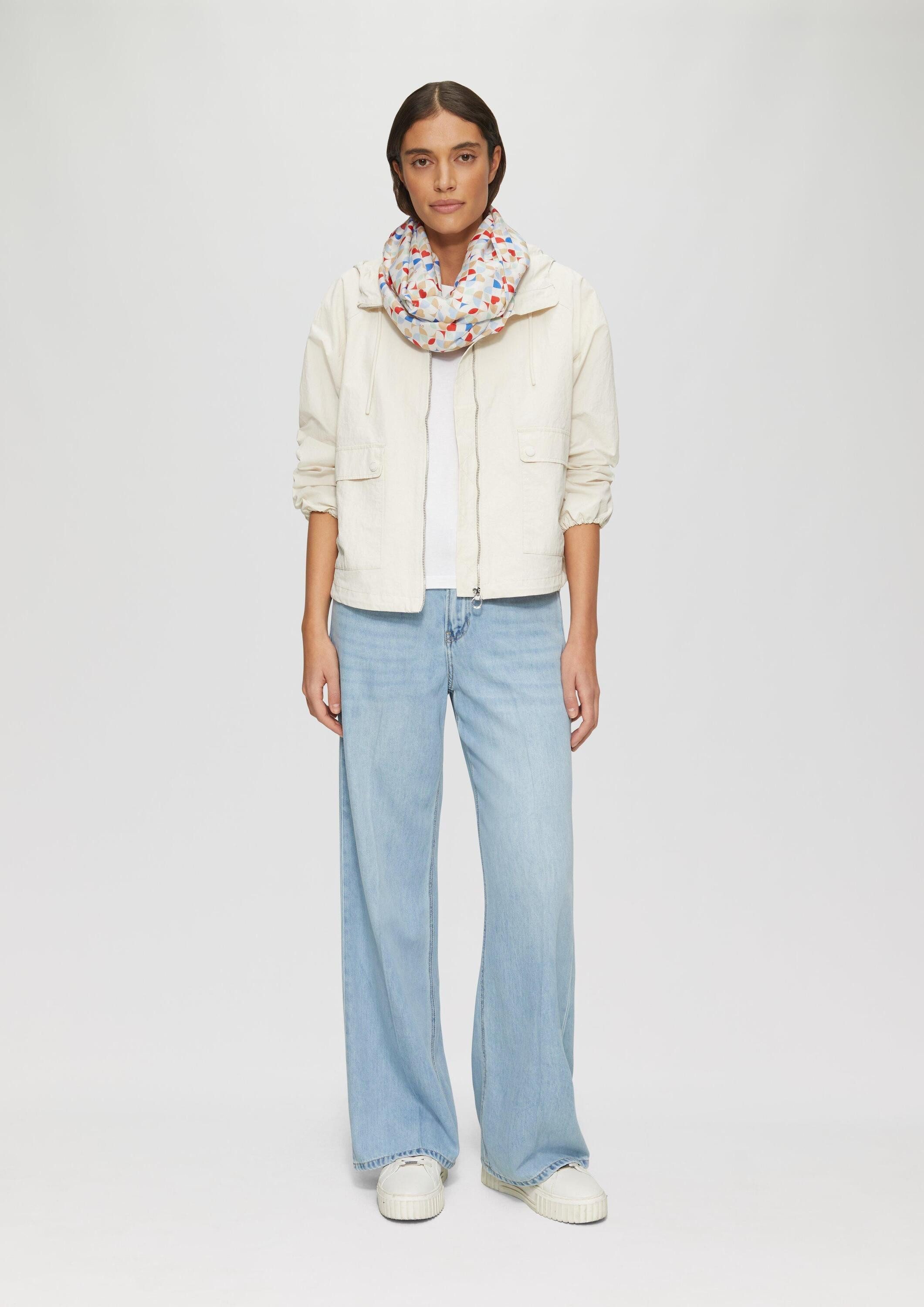 s.Oliver Loop Snood, Lässiger Loop Schal aus Viskose mit All-over-Print