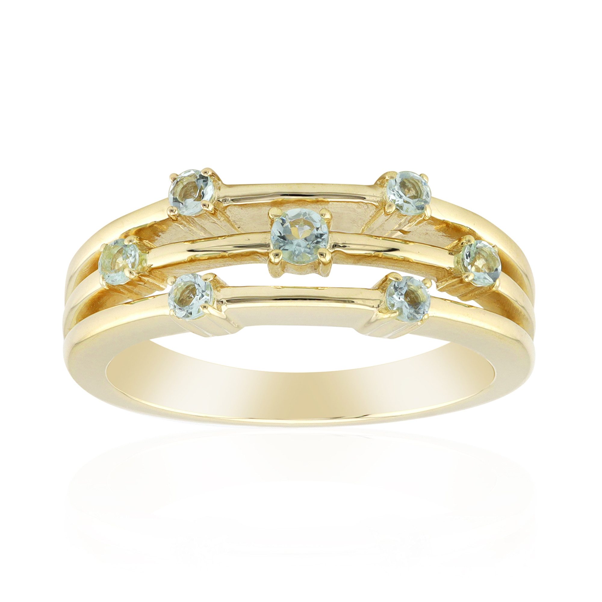 Cavill Goldring 9 Karat Gelbgold Ring mit 0,20 ct mintgrünem Beryll, Echtschmuck (1-tlg)