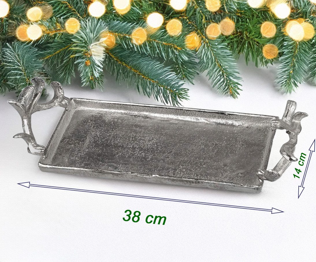 formano Dekofigur Aluminium Tablett 38x14cm Eckig günstig online kaufen