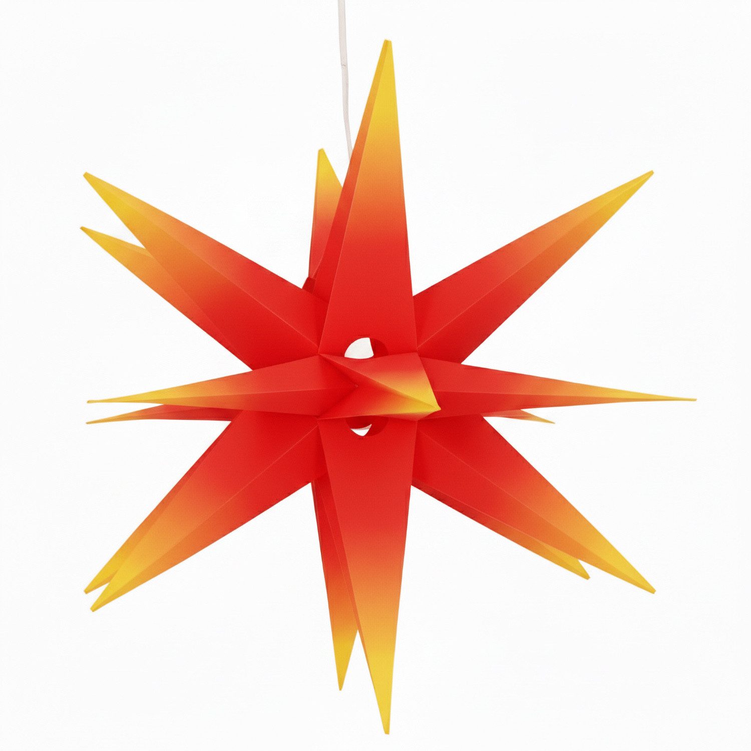 Guru-Shop LED-Stern für außen 3D Außenstern Kaspar, Weihnachtsstern,.., Leuchtmittel inklusive