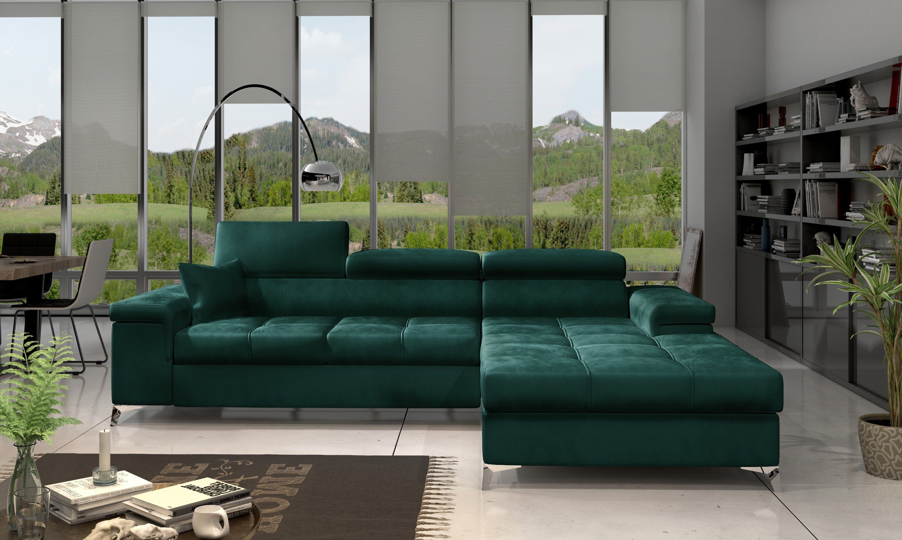 yourhouse24 Ecksofa Ricardo L-form Schlafsofa Wohnlandschaft Links Rechts Bettkasten Monolith 37