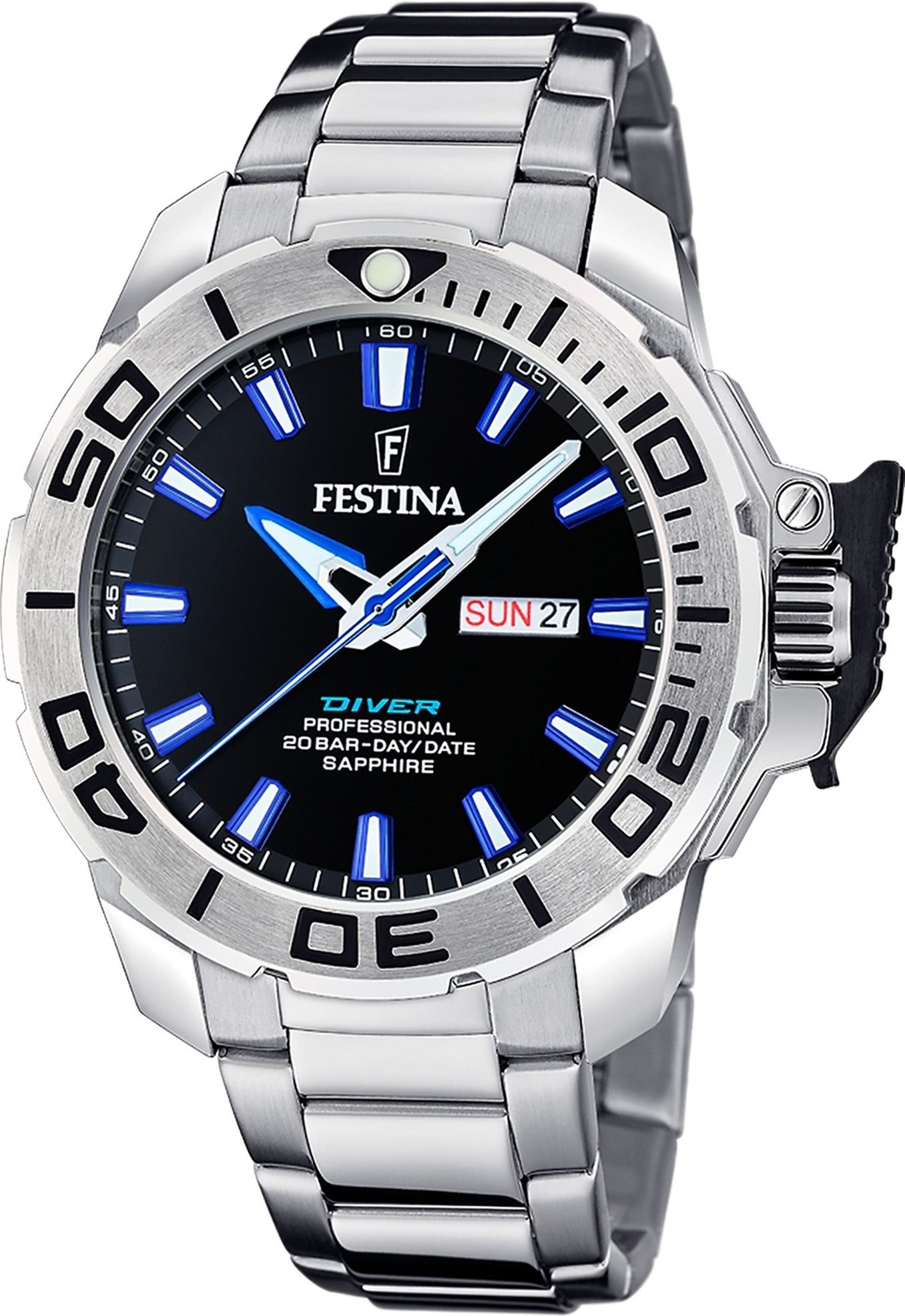 Quarzuhr Festina Herrenuhr Edelstahl silber
