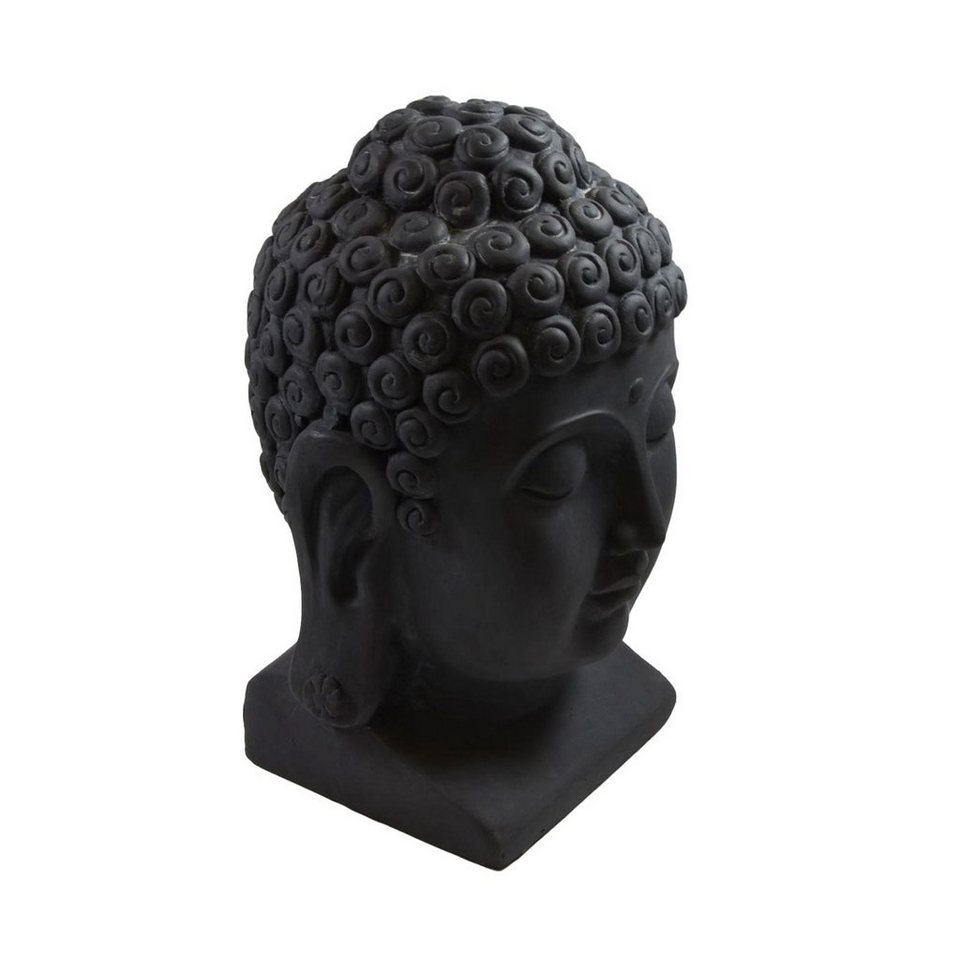B&S Dekofigur Buddha Kopf groß H 40 cm Steinfigur Deko Figur Skulptur Feng  Shui