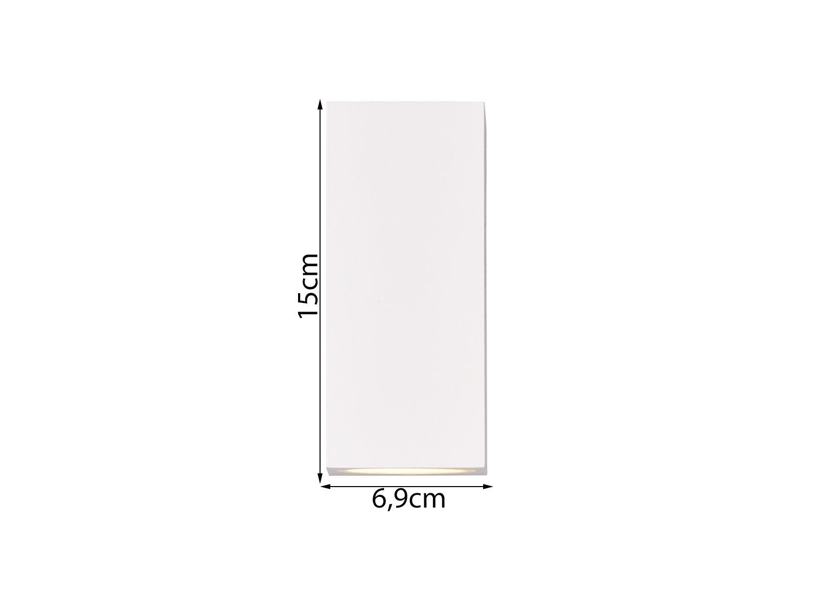 TRIO Leuchten LED Außen-Wandleuchte up and Down Aluminium Weiß, Höhe 15cm, LED wechselbar, warmweiß, Wand Außenleuchte, Fassadenbeleuchtung Hauswand Haustür mit GU10 LED