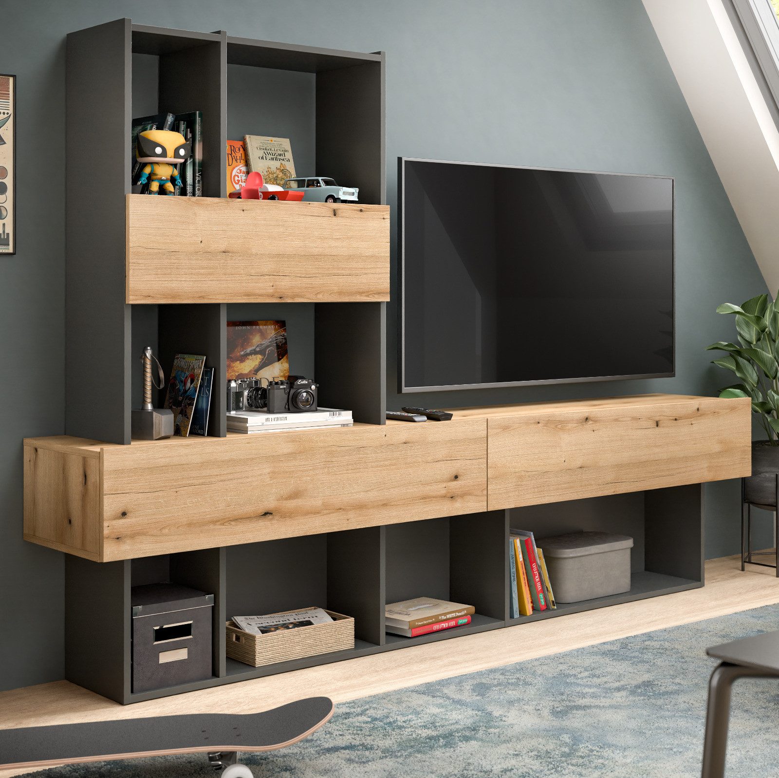 Inn.Furn Wohnwand Lewis, (TV Medienwand in günstig online kaufen