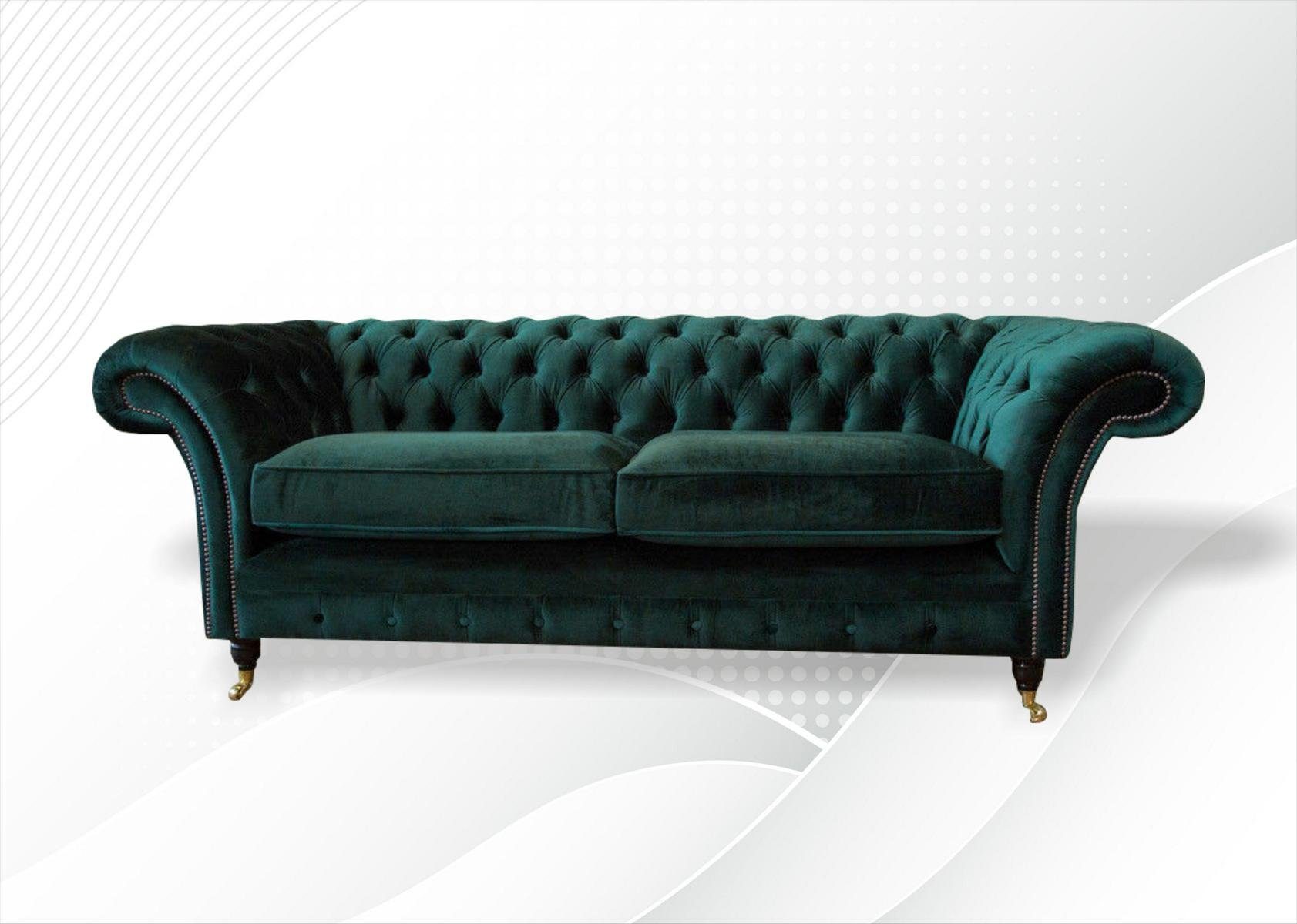 JVmoebel Chesterfield-Sofa, Chesterfield 3 Sofa Sofa 228 Couch cm Design Sitzer
