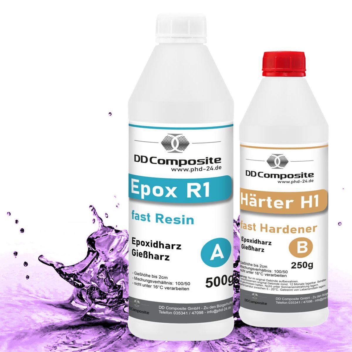 DD Composite Epoxidharz 0.75kg Epox R1 H1, VIOLET LOLITH